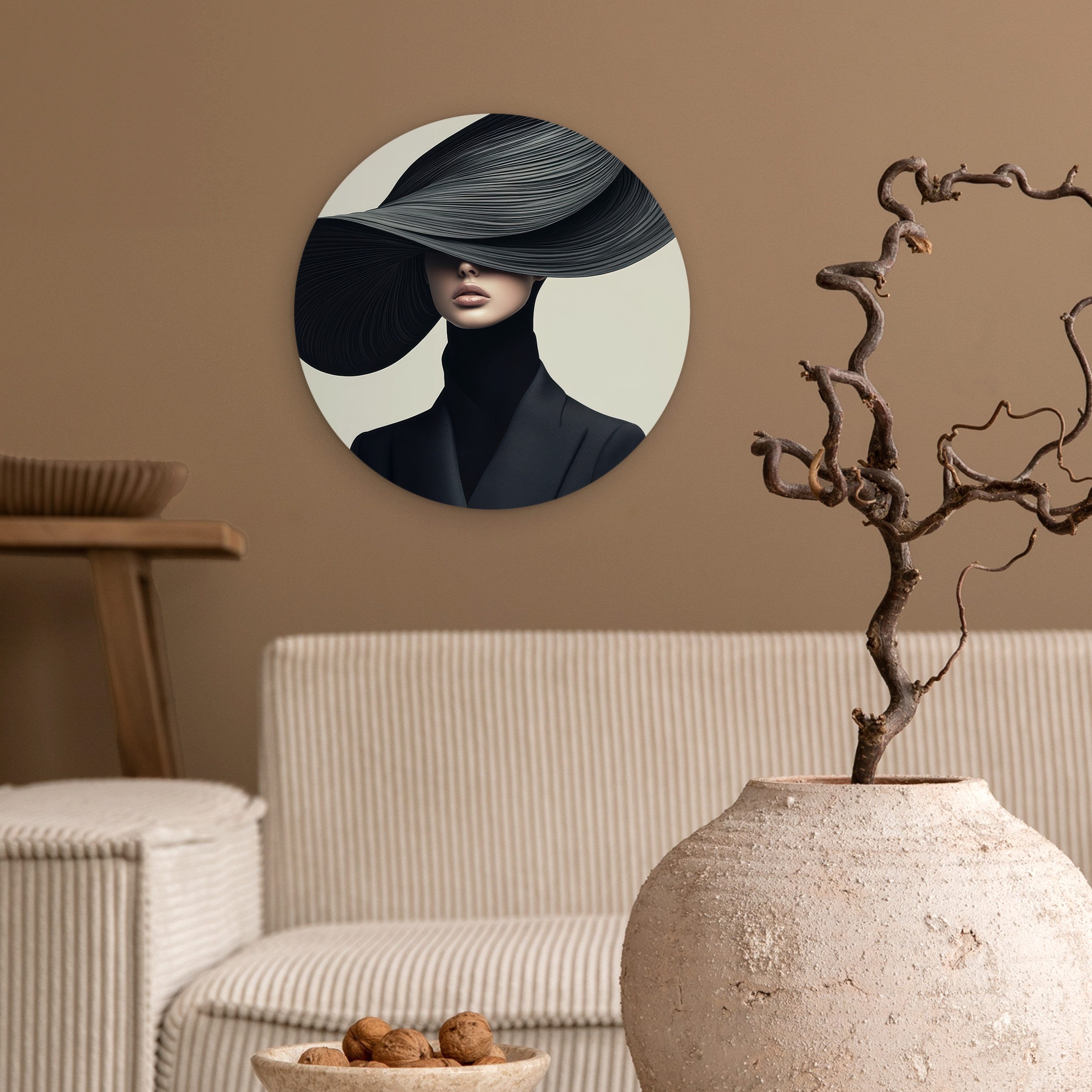 MuchoWow Gemälde Schwarz - Frau - günstig online kaufen