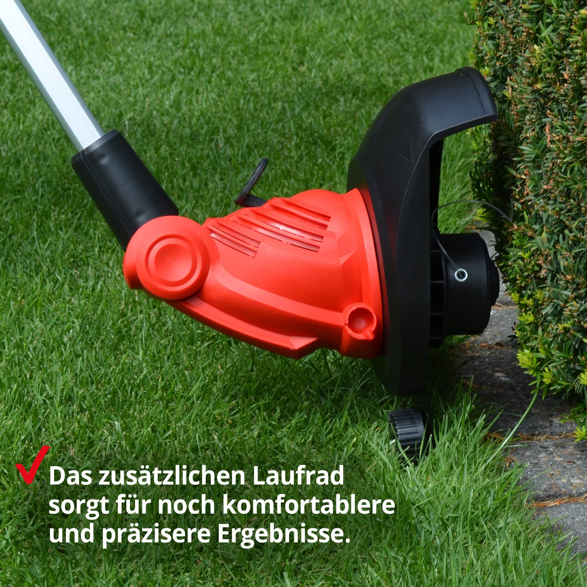 Hecht Elektro-Rasentrimmer 530 mit Auftipp-Automatik, 30 cm Arbeitsbreite Faden, 2,6kg, 550W, 10000 U/min