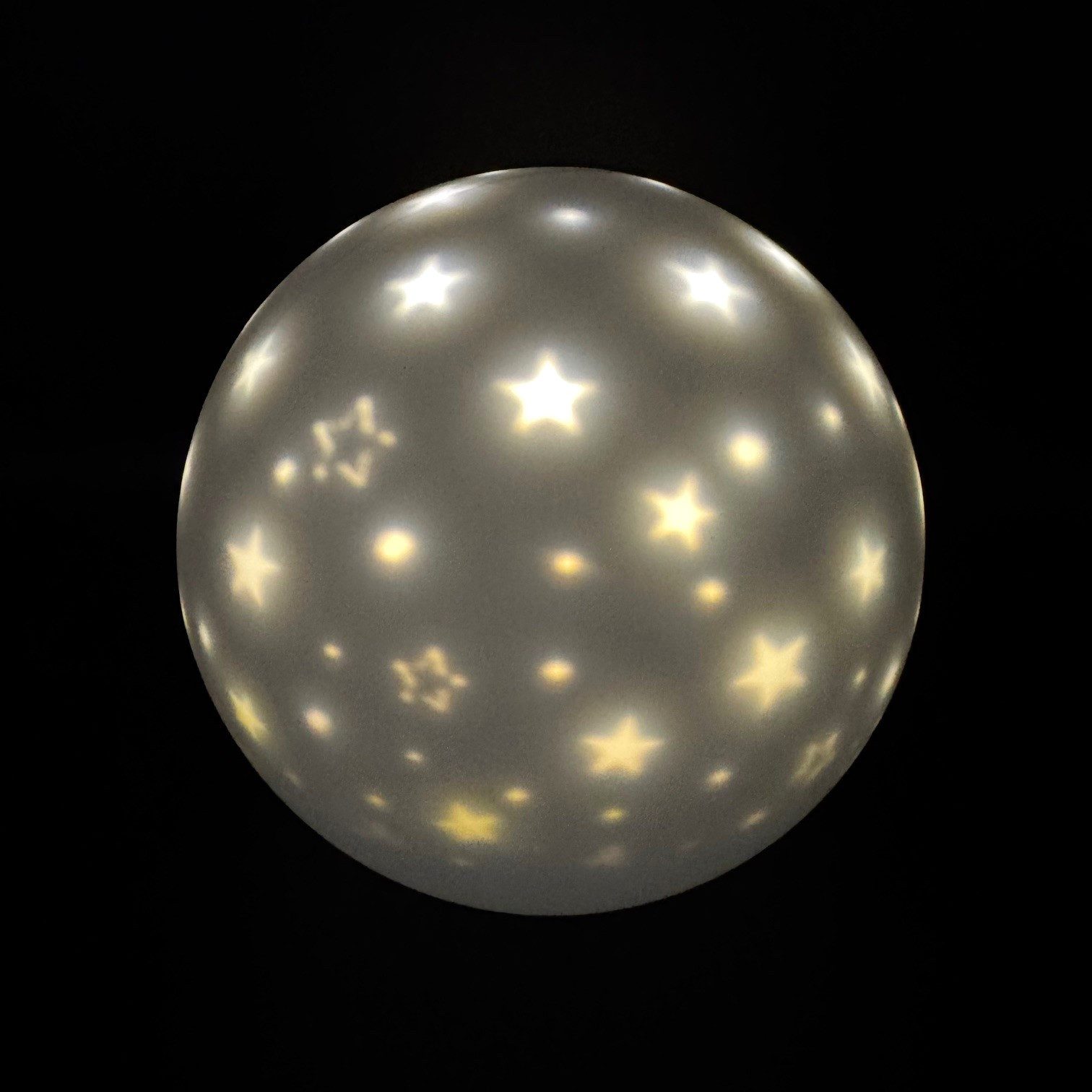 LED Dekolicht - Gartendeko Kugel mit rotierenden LED Sternen und Timer