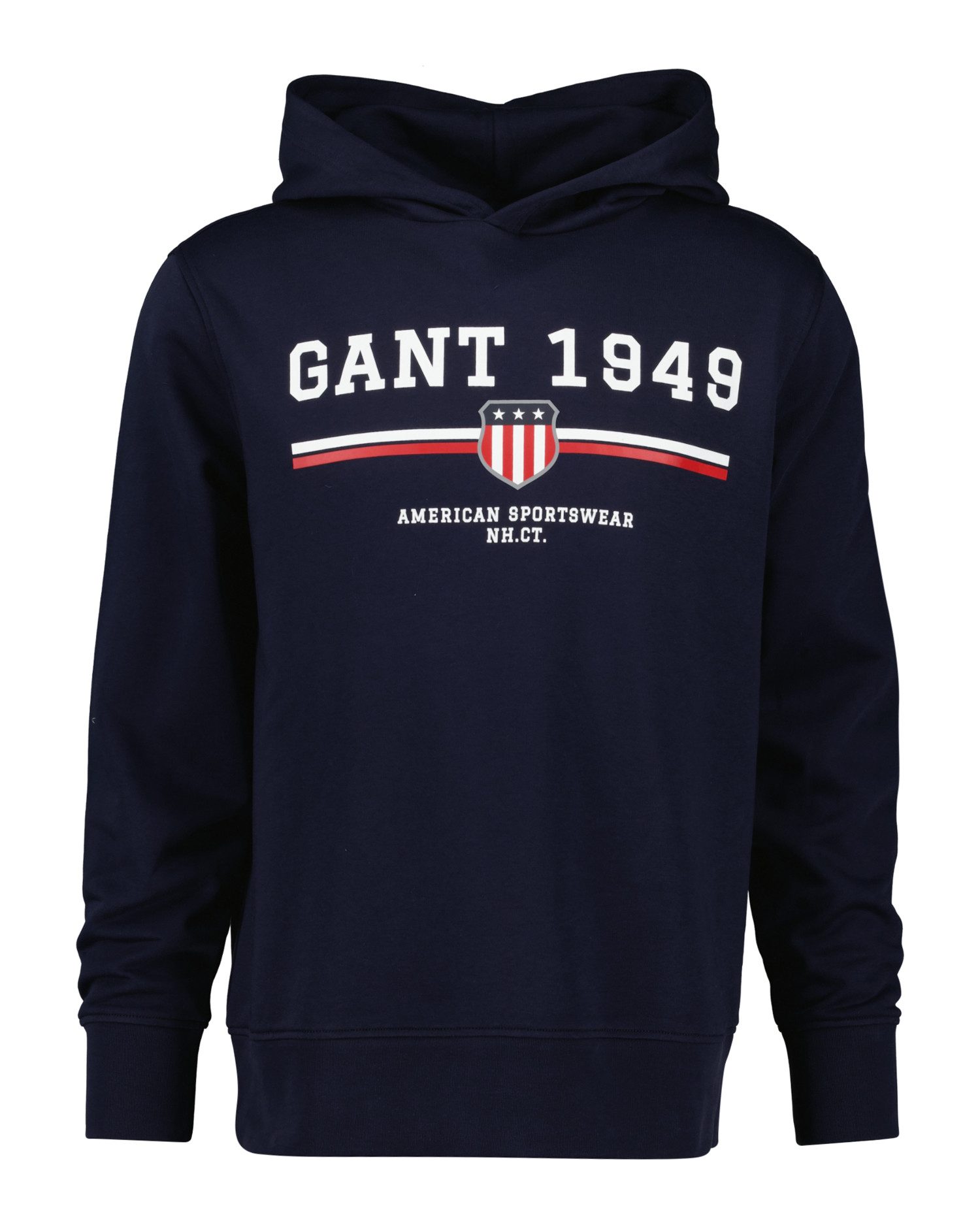 Gant Kapuzensweatshirt GRAPHIC HOODIE Rippbündchen, Print, regular fit