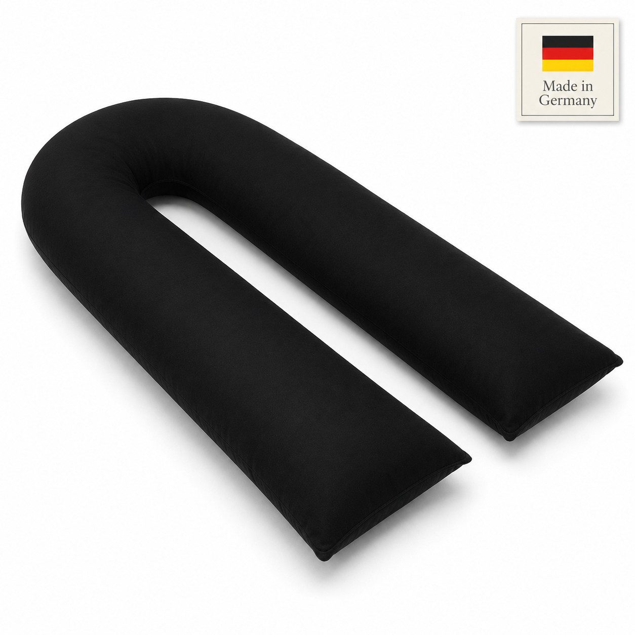 NEXGEN Luxus Baumwollkissen U-förmiges Schwangerschaftskissen 12 ft mit Bezug, Atmungsaktiv, Füllung: 100 % Polyester-Hohlfaser, Seitenschläfer, Bauchschläfer, Rückenschläfer, Spar-Set, Hergestellt in Deutschland, Deluxe Komfort