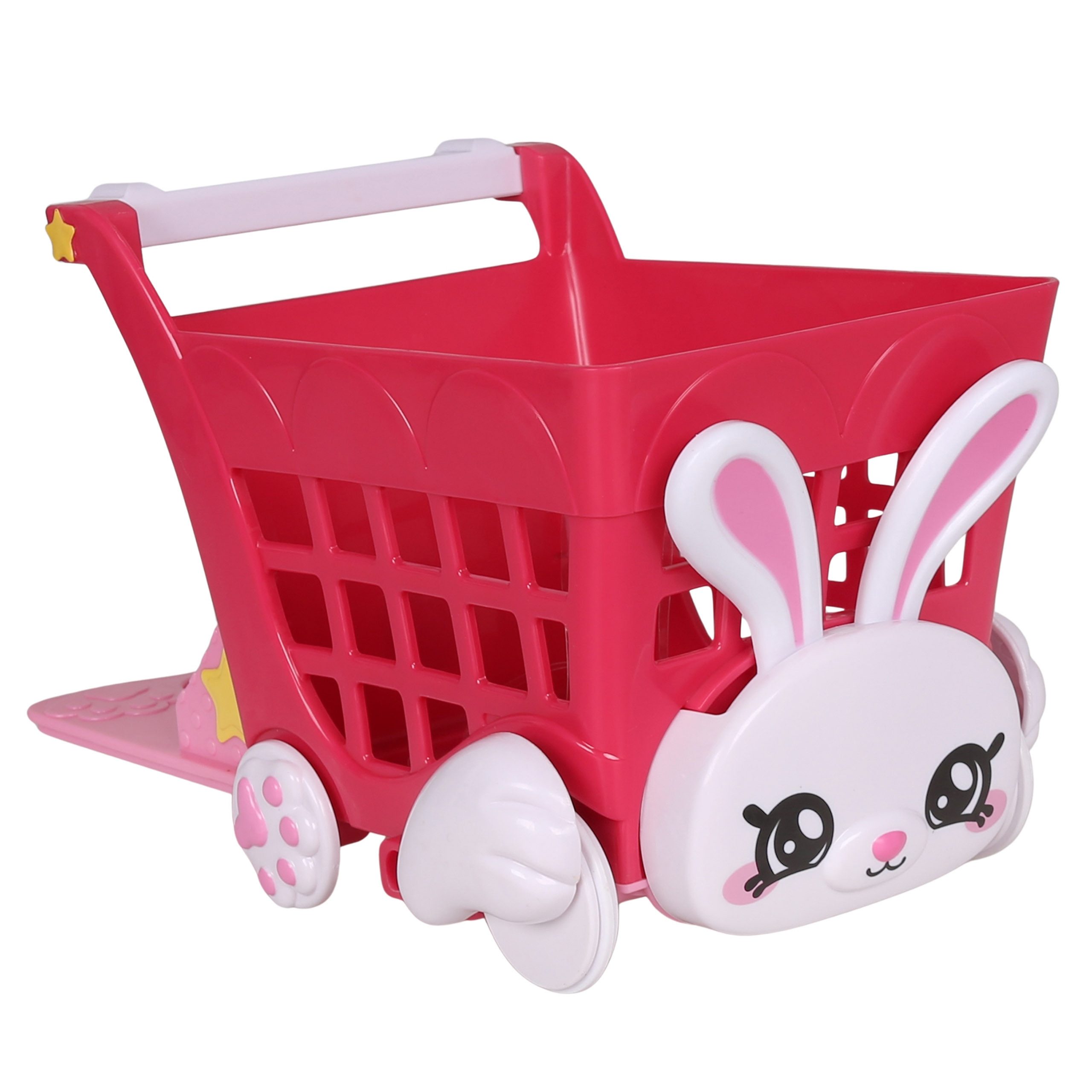 KINDI Spiel-Einkaufswagen Kindi Kids Einkaufswagen + 2 Shopkins, Puppenzubehör für Kinder
