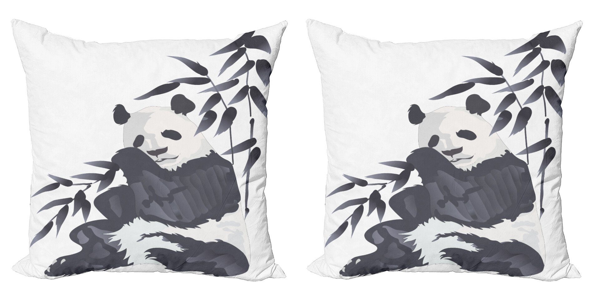 Zoo Panda Kissenbezüge Digitaldruck, Abakuhaus Chinese Accent Stück), Modern Tier in (2 Doppelseitiger