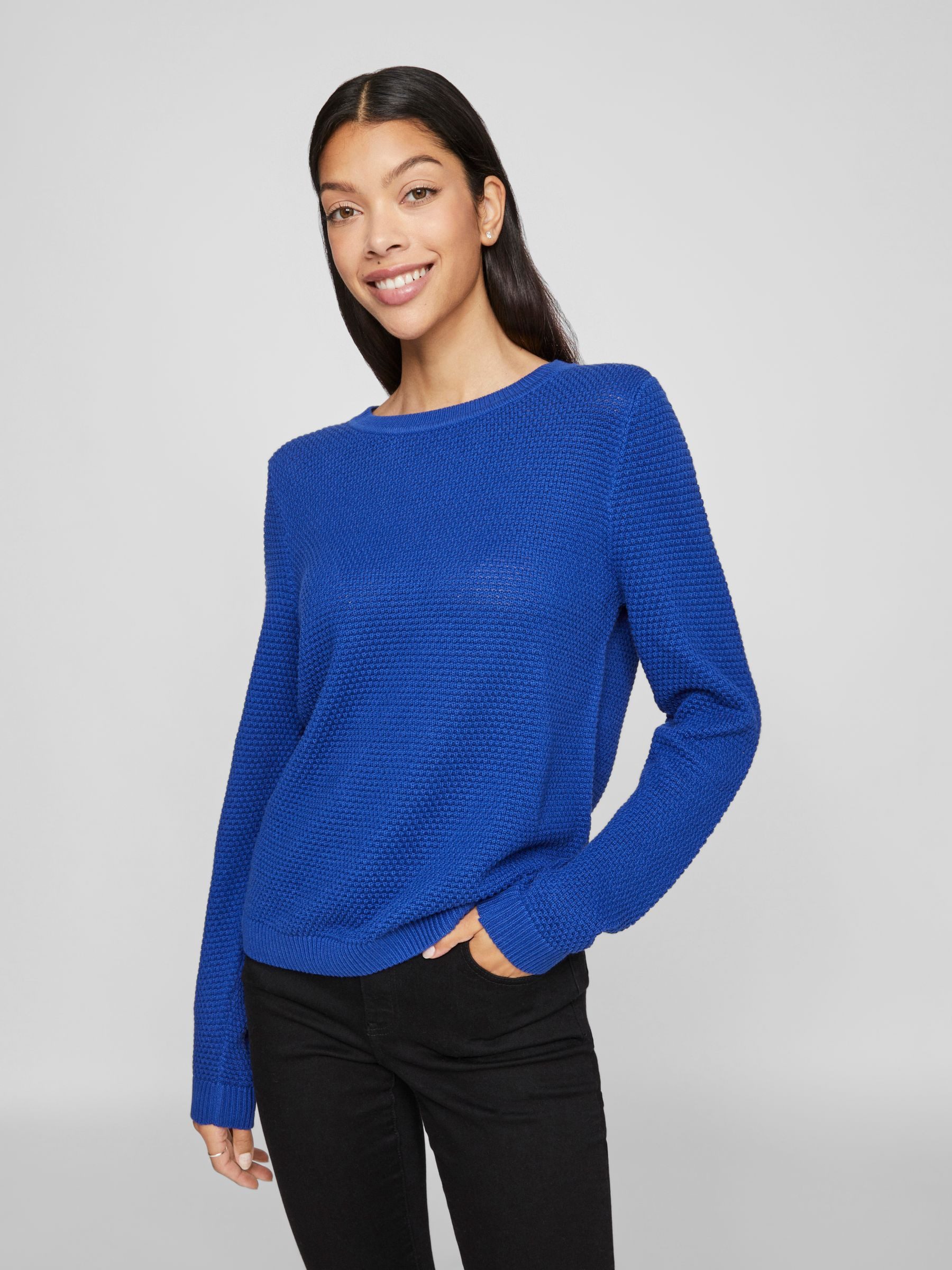 Vila Strickpullover Struktur Strickpullover Kuscheliger Design günstig online kaufen