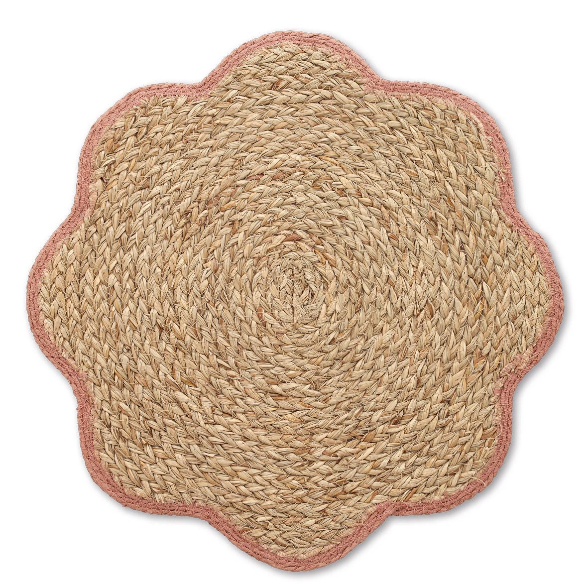 Zeller Present Badaccessoire-Set, Grasgeflecht, altrosa, Salzwassergras (cyperus malaccensis), ca. Ø ...