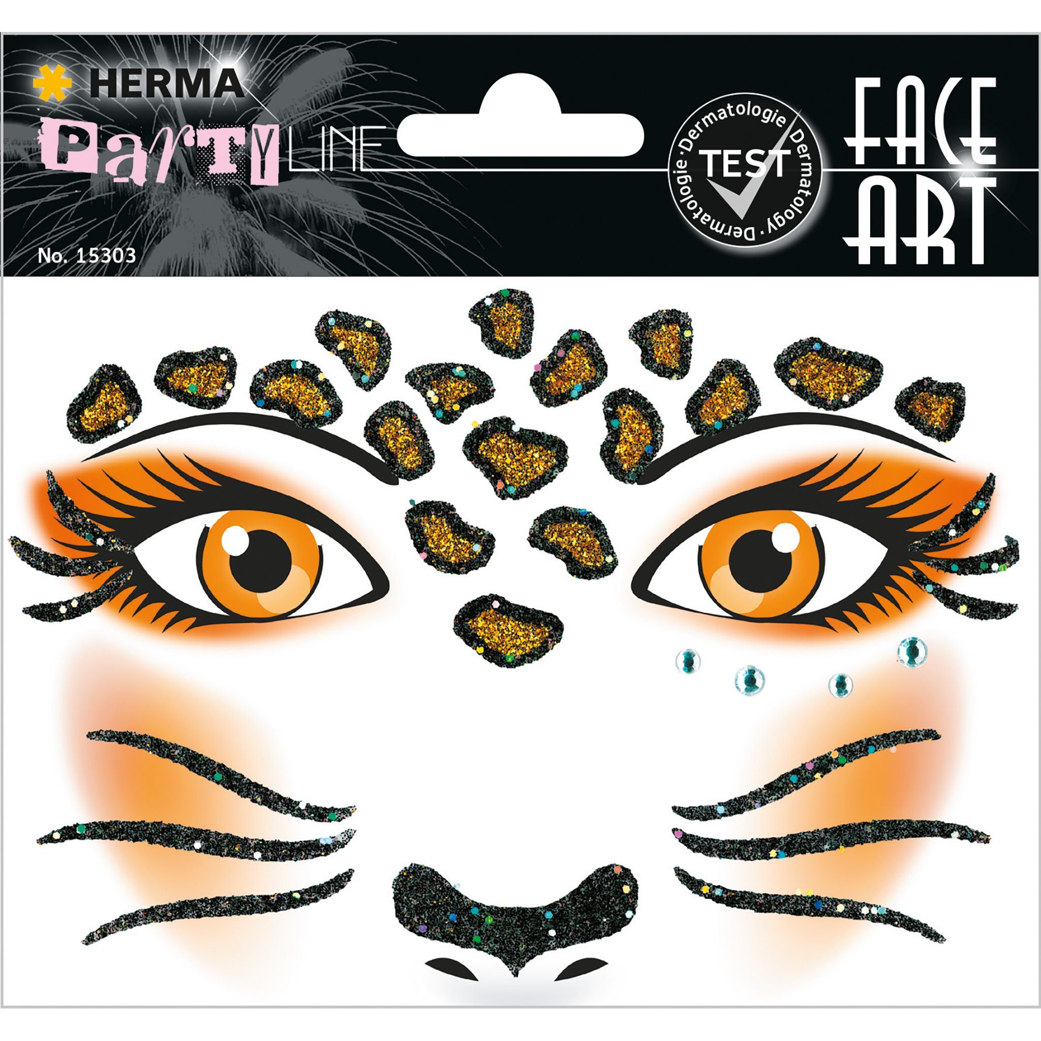 HERMA Schmuck-Tattoo HERMA Face Art Sticker Gesichter "Leopard"