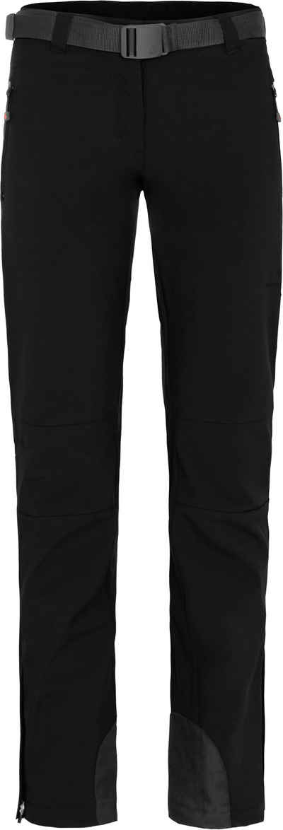 Bergson Outdoorhose MAILA Damen Winter Softshellhose, winddicht, warm, Normalgrößen, schwarz