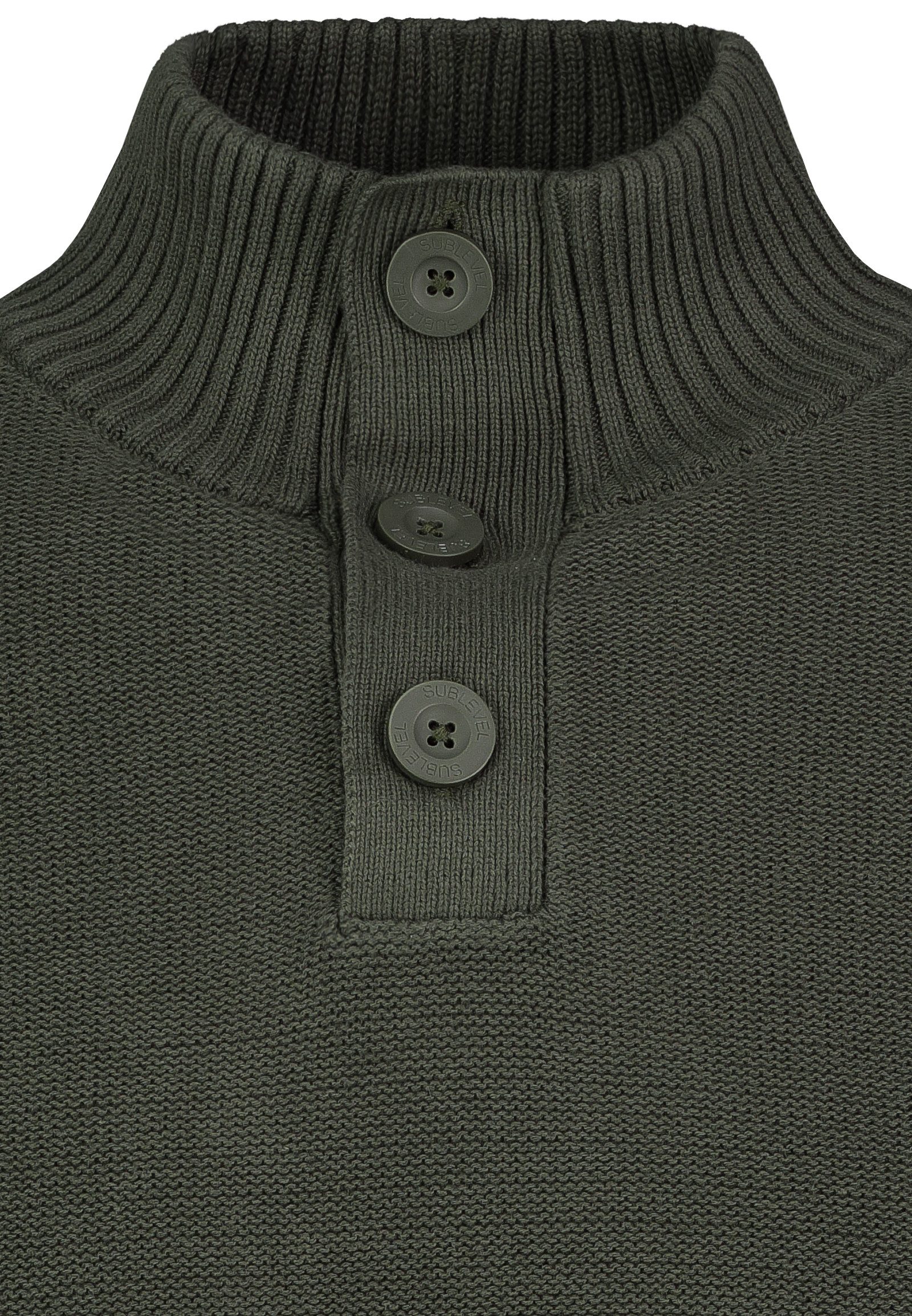 Urban Surface Strickpullover Eleganter Strick mit Knopfdetails für Herren (1-tlg) H96028AI90909_L/S Knit