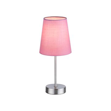 click-licht Tischleuchte Tischleuchte Heinrich in Silber und Rosa E14, keine Angabe, Leuchtmittel enthalten: Nein, warmweiss, Tischleuchte, Nachttischlampe, Tischlampe