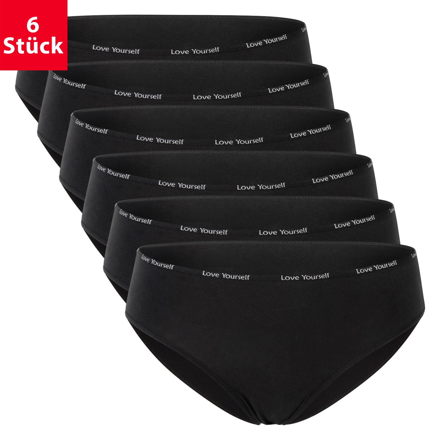 celodoro Slip Damen Slip (6er Pack) Bikini-Slip mit Ziergummi günstig online kaufen