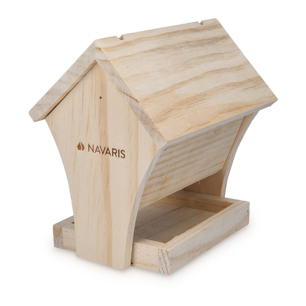 Futterautomat Navaris Vogelhaus Bausatz aus Holz - Vogelhäuschen zum selber Bauen