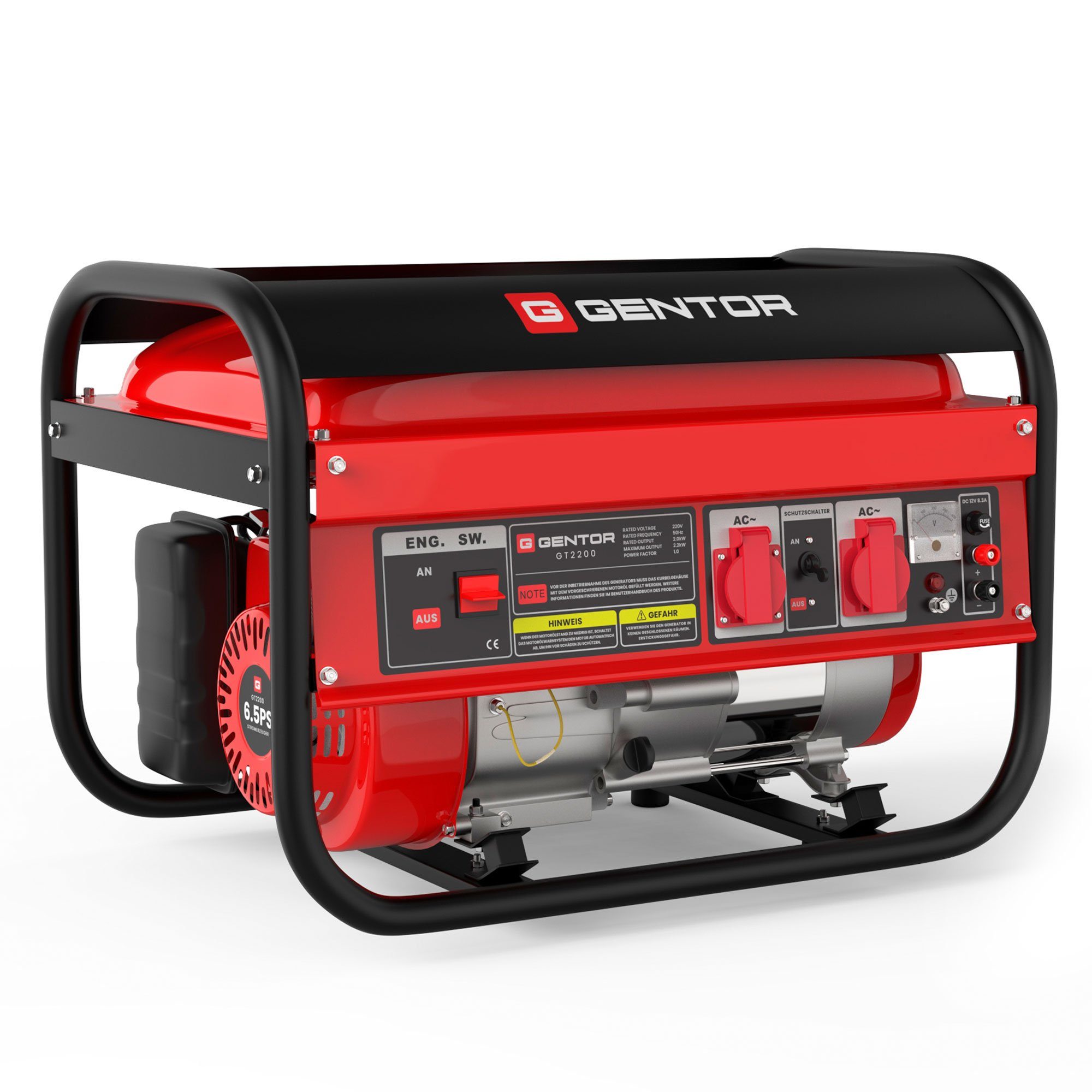 Stromerzeuger 4-Takt 6.5 PS 2200W GT2200 Stromerzeuger Generator