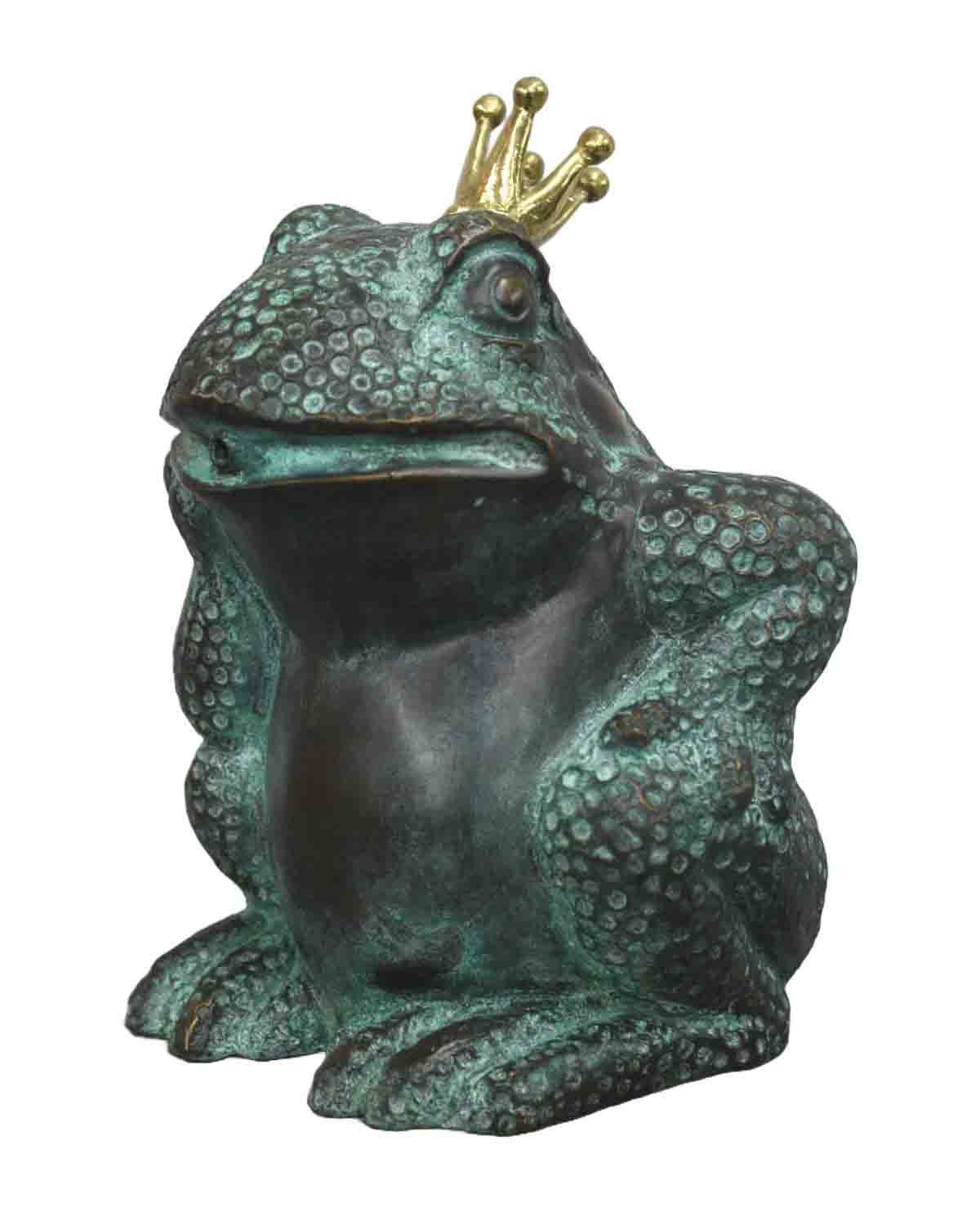 Bronzeskulpturen Skulptur Bronzefigur kleiner Froschkönig, Gewicht ca