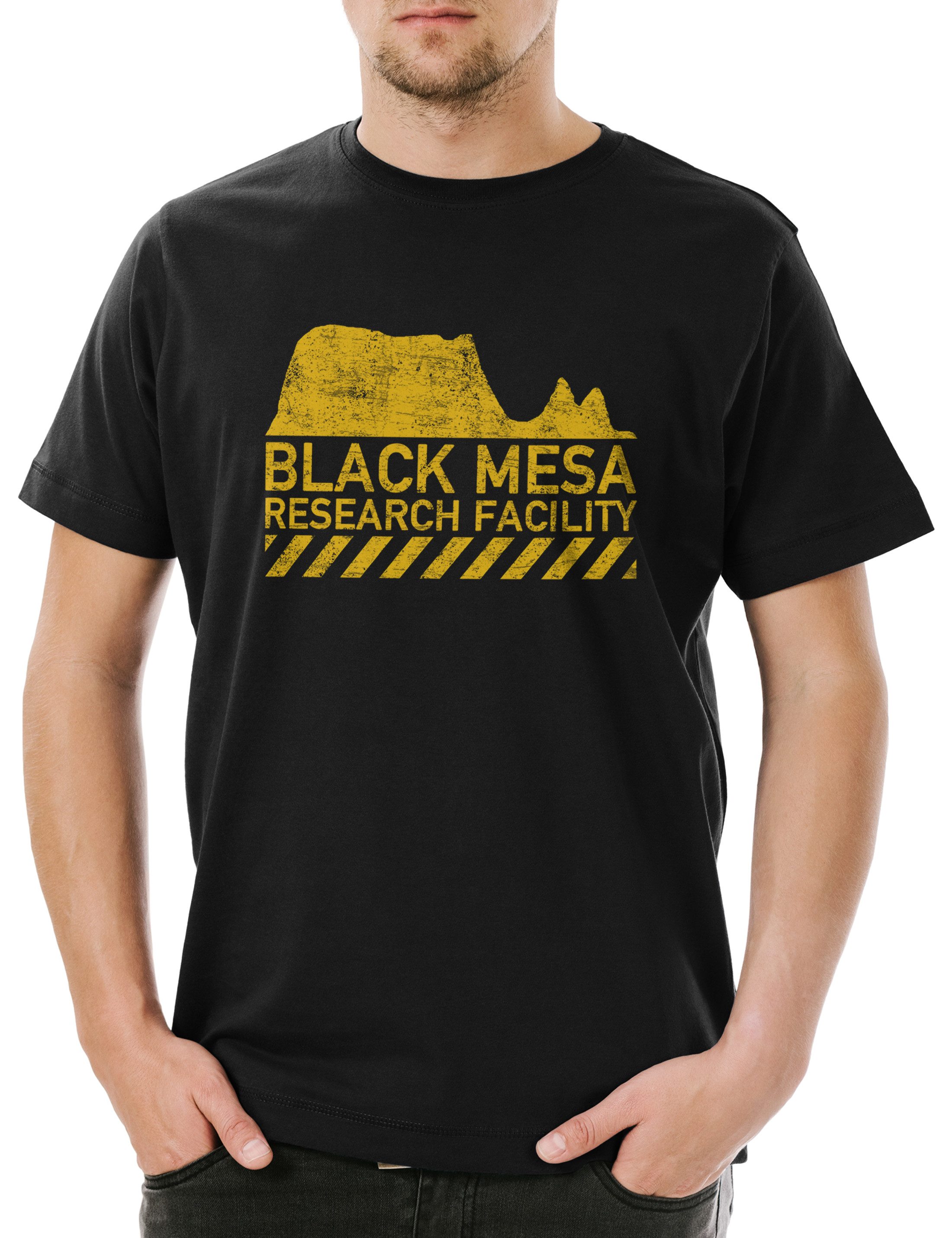 Print-Shirt Black Mesa Herren T-Shirt Research Facility Gamer Gaming PC Half Fun