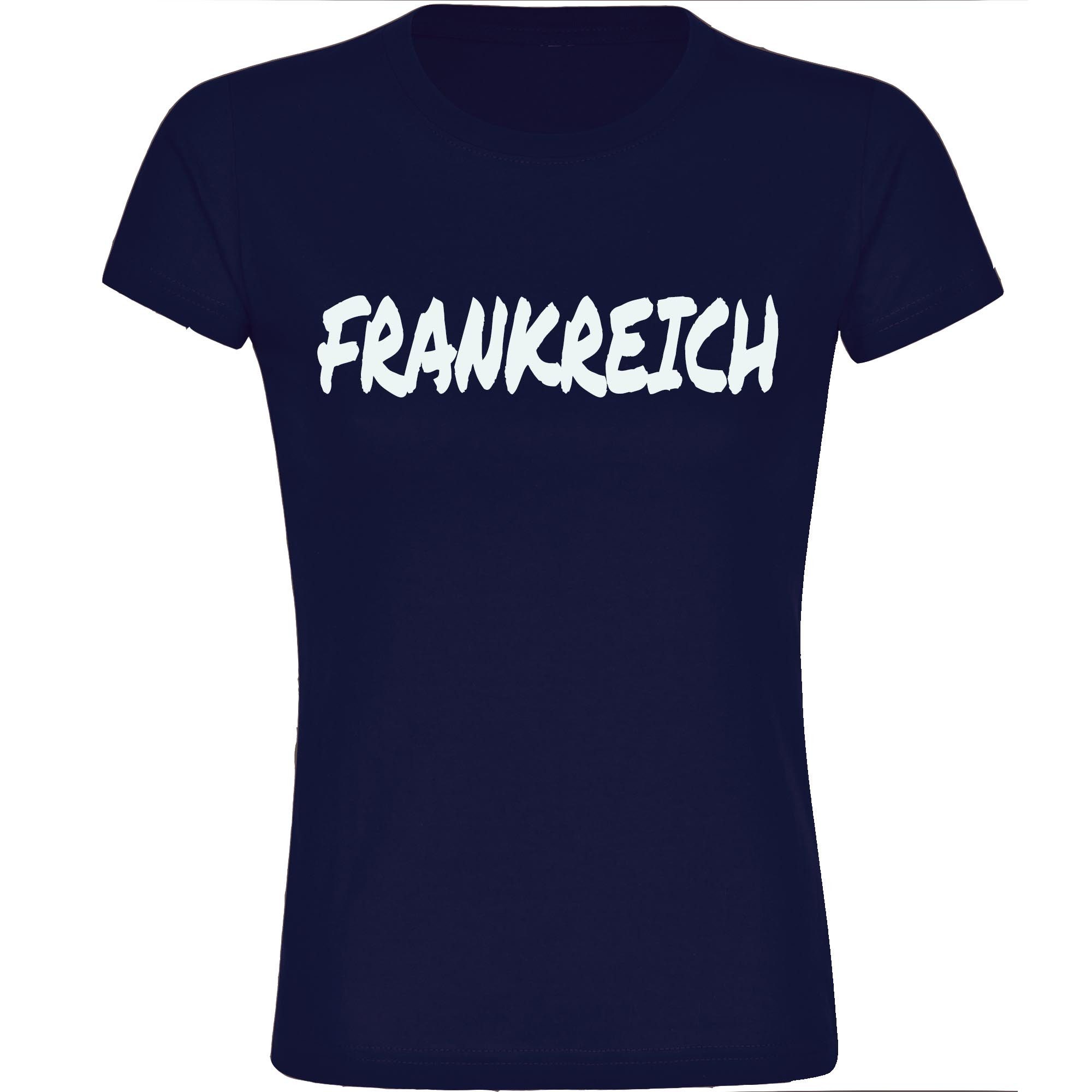 multifanshop T-Shirt Damen Frankreich - Textmarker - Frauen