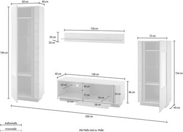 INOSIGN Wohnwand CLAiR Kombi 21, (Set, 4-St)