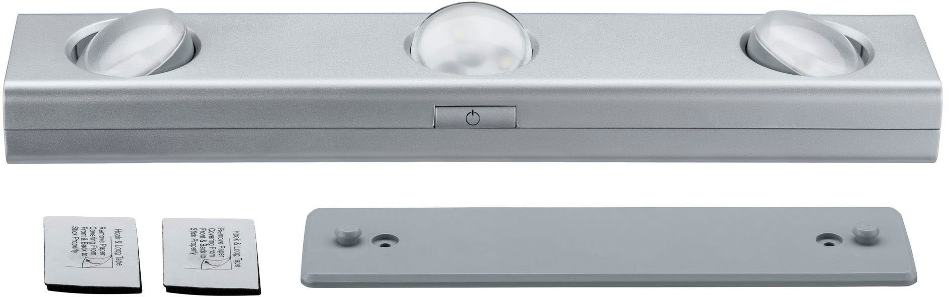 Paulmann Unterschrankleuchte dimmbar ohne LED LED 3er-Spot dimmbar Jiggle Leuchtmittel, batteriebetrieben batteriebetrieben, 3er-Spot Warmweiß, Jiggle