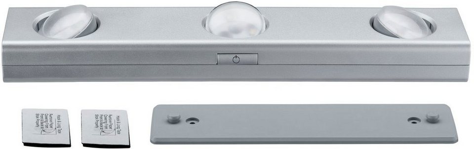 Paulmann Unterschrankleuchte LED Jiggle 3er-Spot dimmbar batteriebetrieben, ohne  Leuchtmittel, Warmweiß, LED Jiggle 3er-Spot dimmbar batteriebetrieben