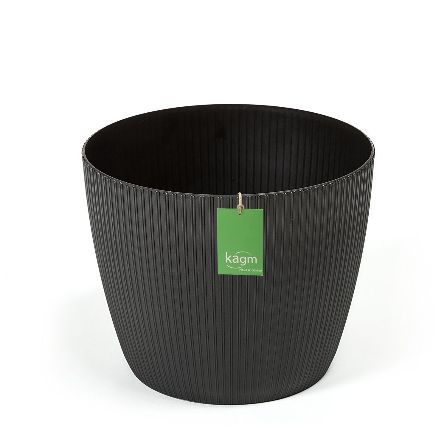 KAGM Blumentopf Übertopf Pflanztopf Rillenoptik Kunststoff UV-beständig günstig online kaufen