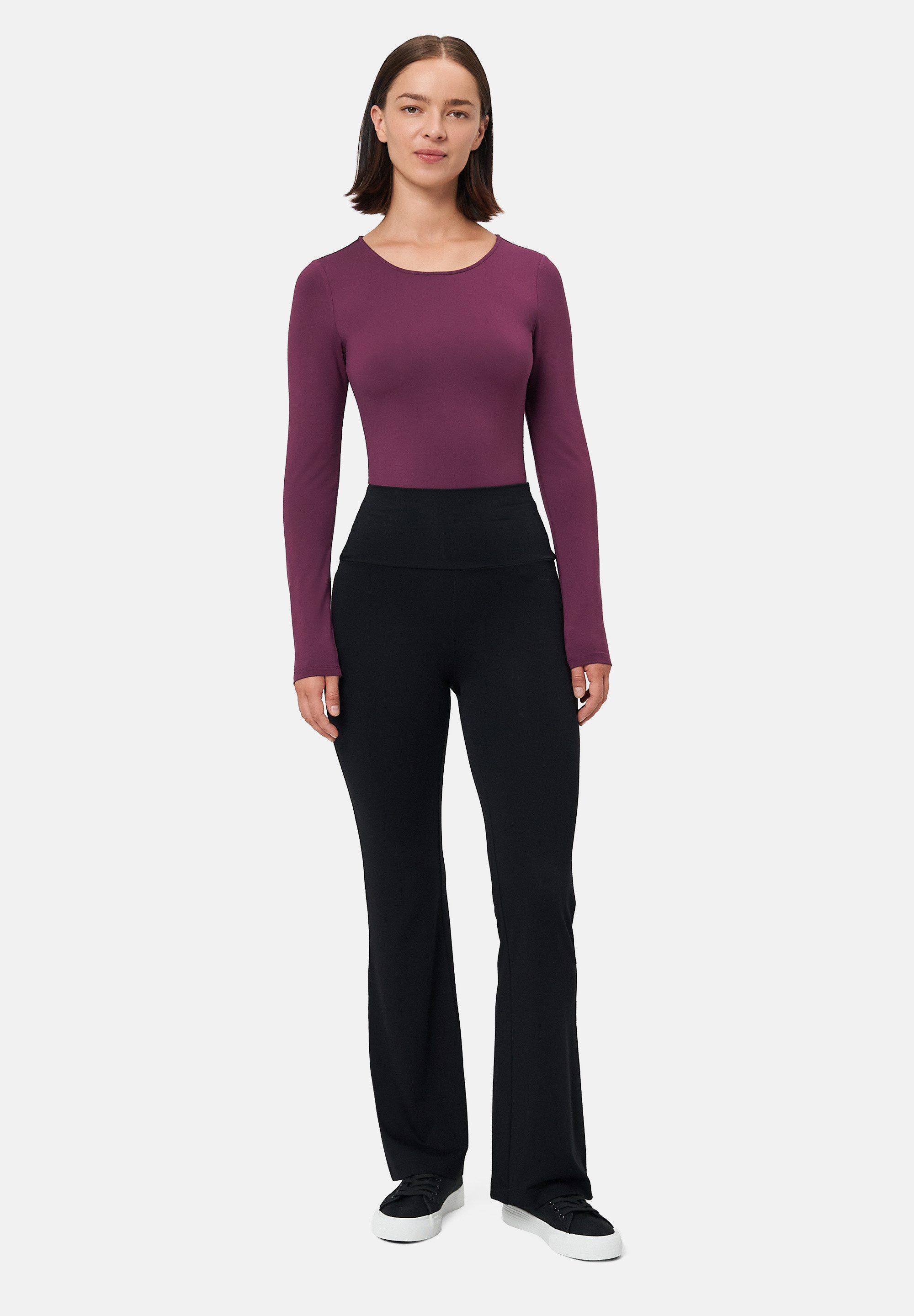 Les Lunes Bootcuthose BELLE Warm Flared Leggings Thermo Thermoeffekt, gebrushte Innenseite, Hoher bund