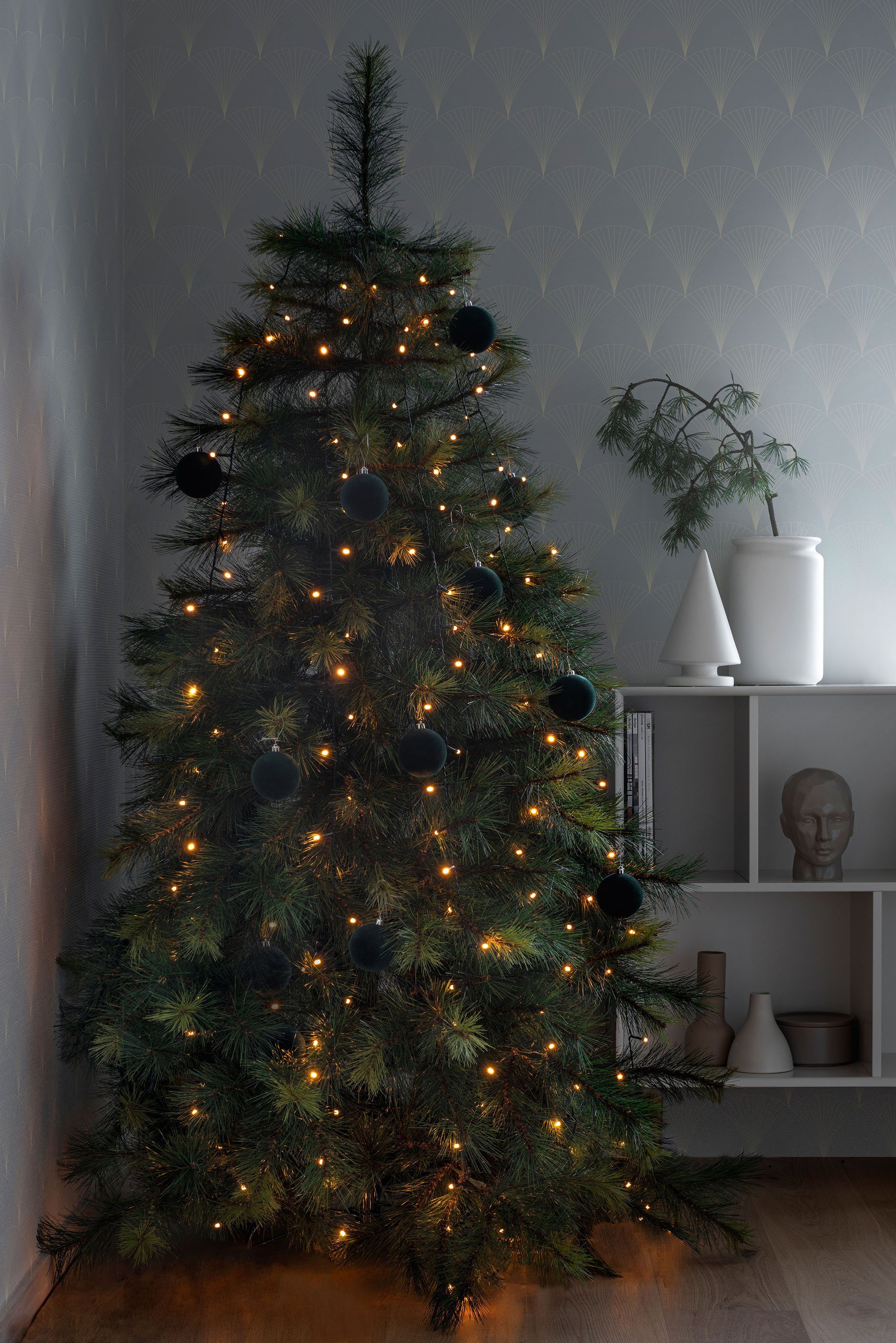 KONSTSMIDE LED-Baummantel »Weihnachtsdeko, Christbaumschmuck«, 200-flammig,  LED Lichterkette mit Ring Ø 8, 5 Stränge à 40 Dioden, gefrostet