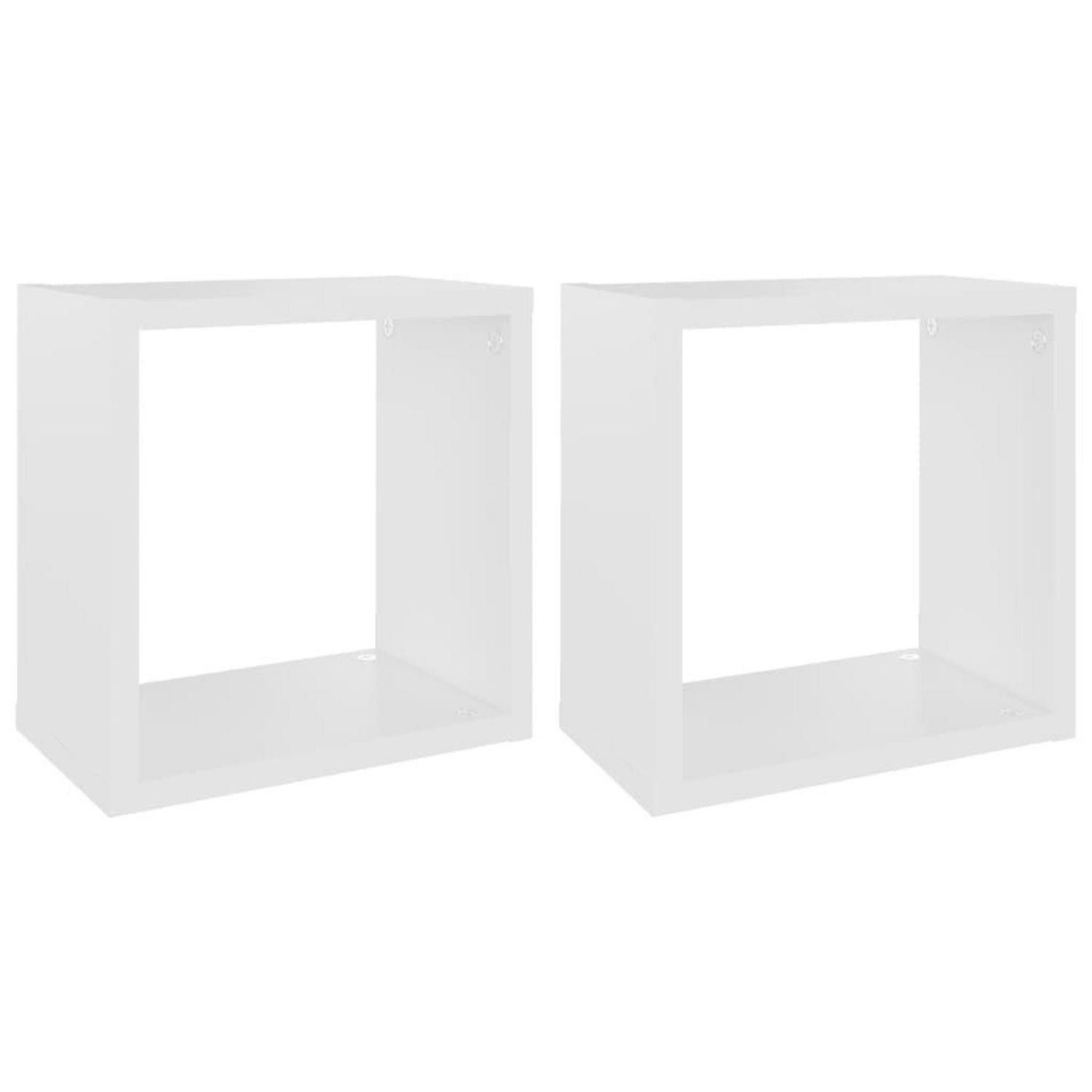 LuxusKollektion Regalwürfel Würfelregal weiß 26x15x26cm, 2-tlg.