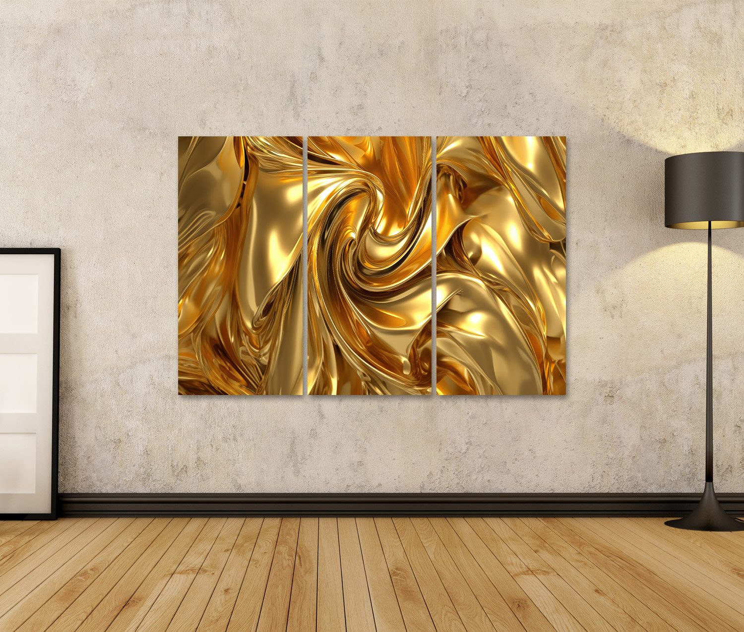 islandburner Leinwandbild Gold Textur Gradients Schatten günstig online kaufen
