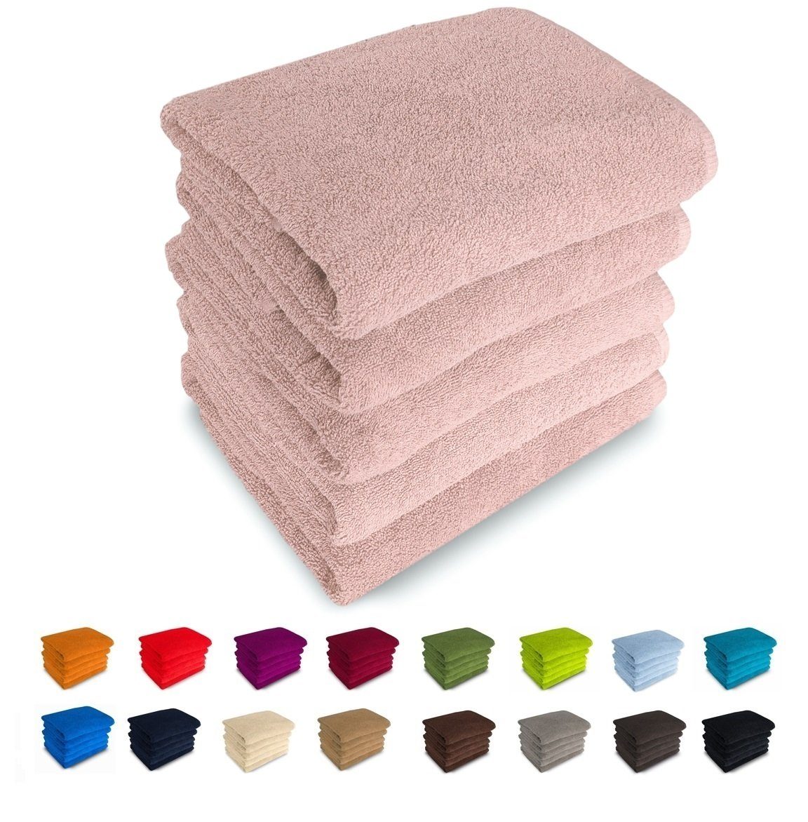 MatratzenL.A.B® Duschtücher 70x140 cm Rimini 500 g/m² Blauer Schwan®, 100% Baumwolle (Duschtücher), Badetücher, Frotee, 23 Farben, mit Aufhänger, einzeln verpackt
