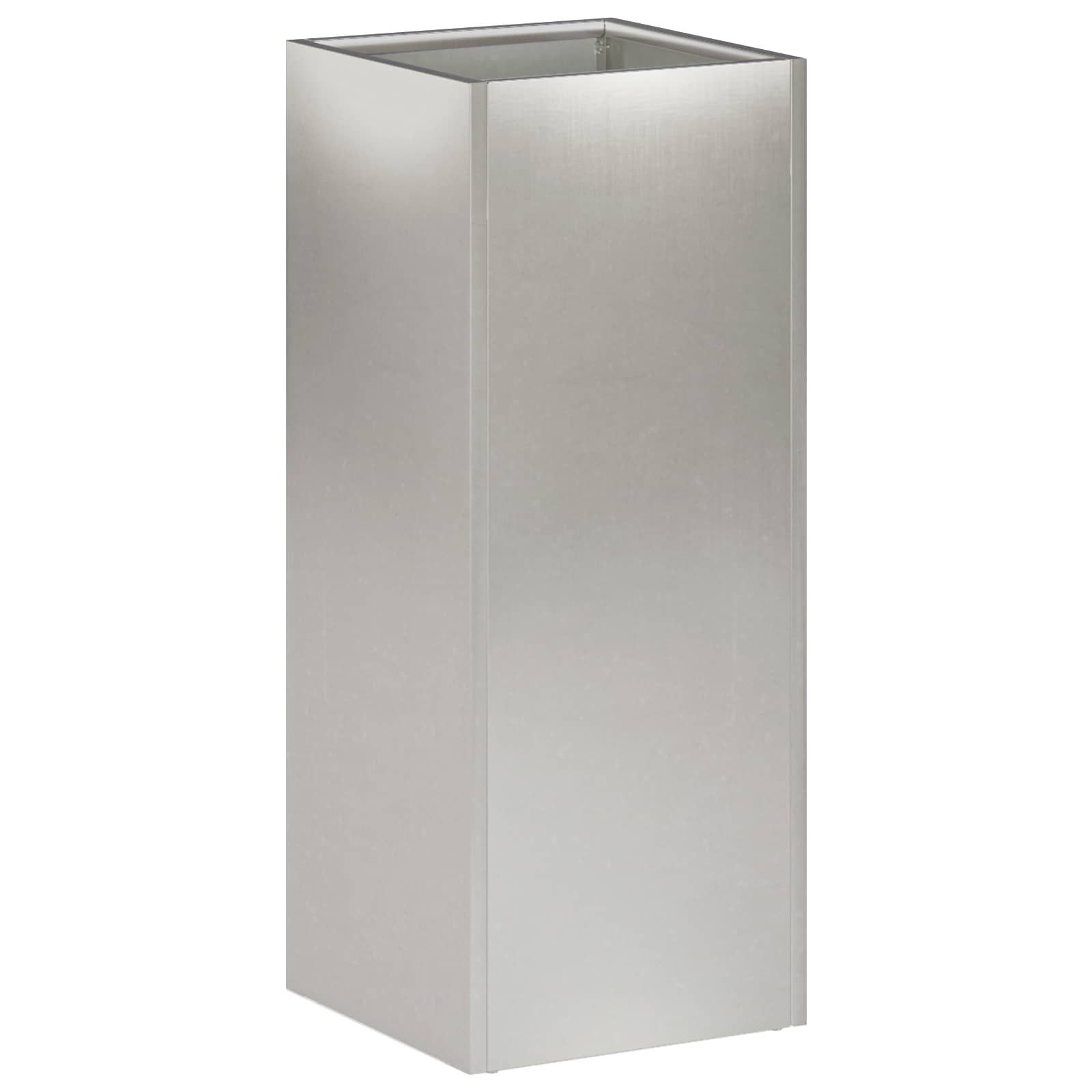 vidaXL Blumentopf Garten-Pflanzgefäß Silber 20 x 20 x 40 cm Edelstahl (1 St)