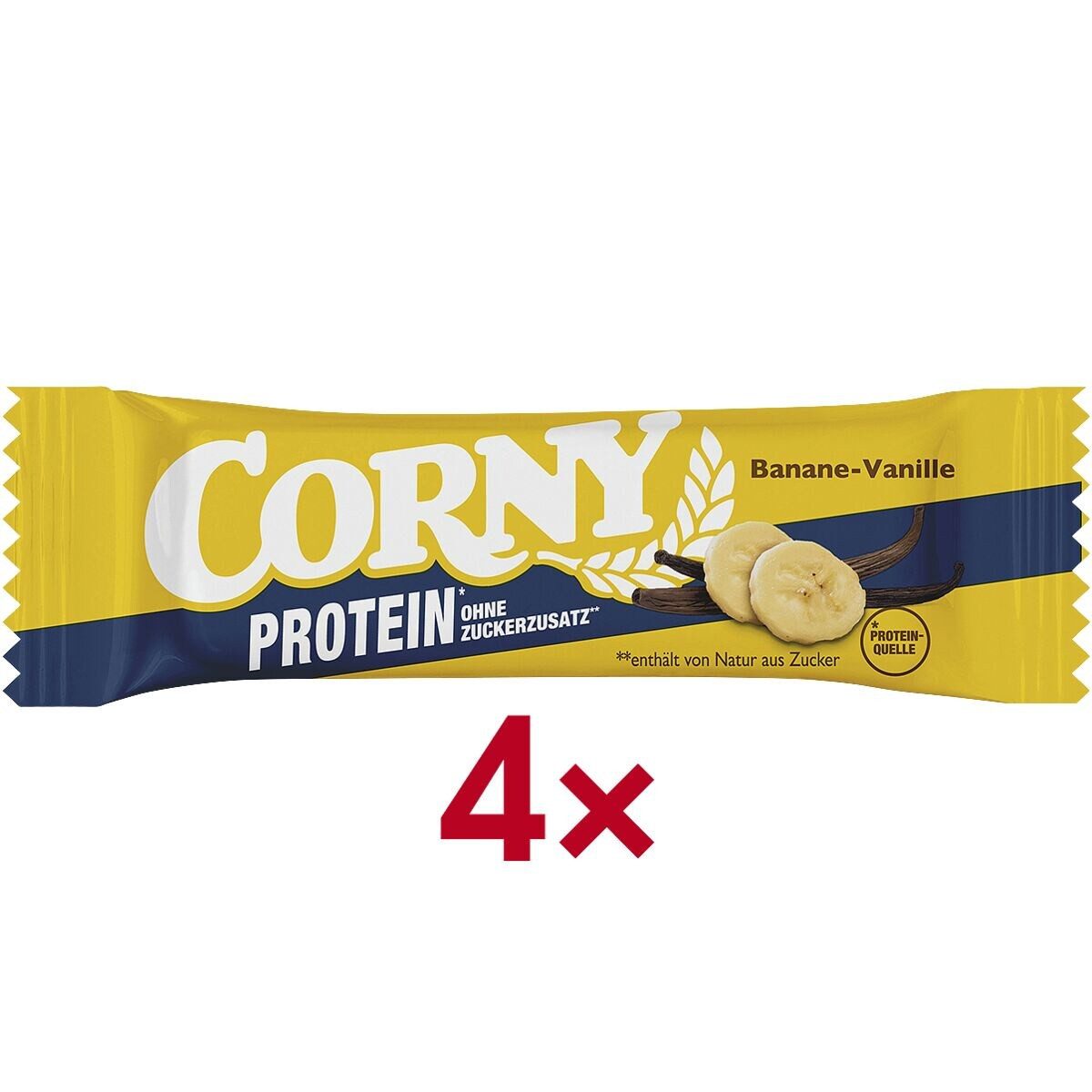 CORNY Classic Protein Banane-Vanille Riegel, 4x 25 g Müsliriegel, 24 % Protein