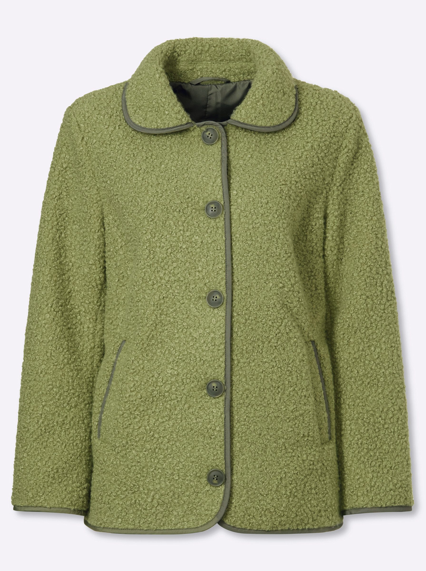 Allwetterjacke Bouclé-Jacke Langarm