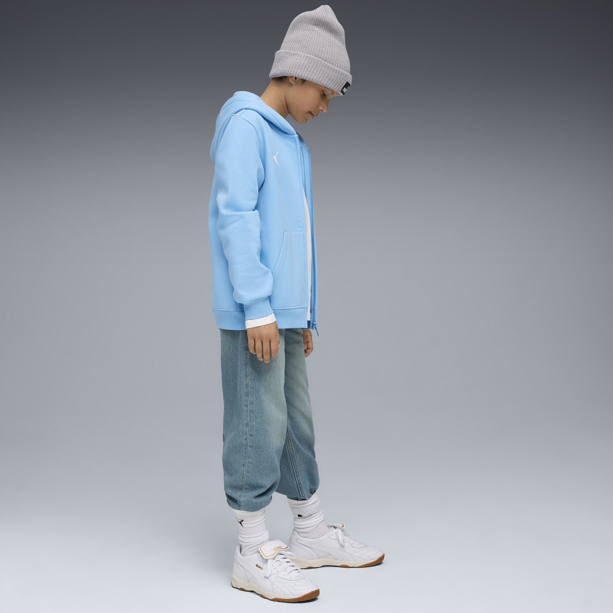 PUMA Sweatjacke Manchester City FtblEssentials Kapuzenjacke Jugendliche – Bild 4 von 5