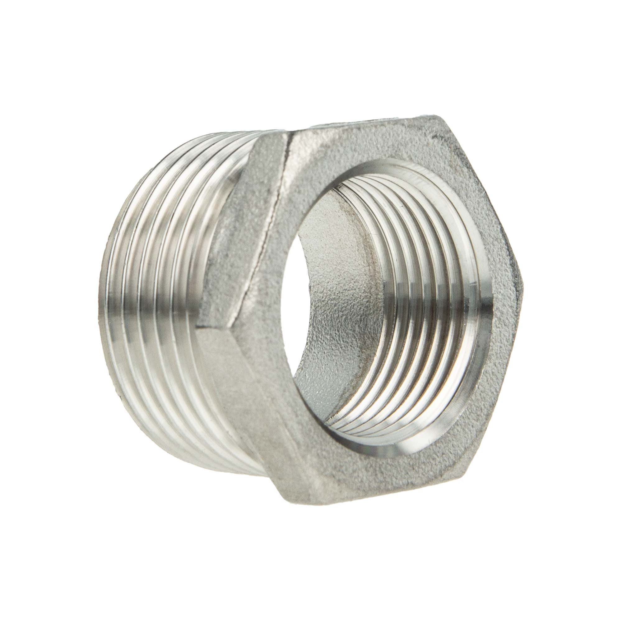 tecuro Gewindefitting Reduzierstück AG x IG Edelstahl V4A (AISI 316), 1 x 1/4 Zoll