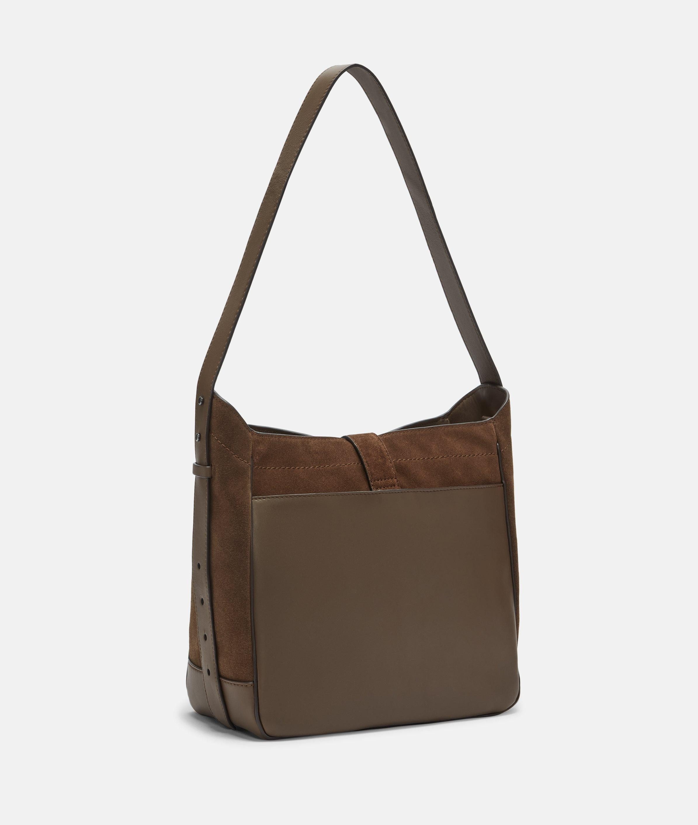 Liebeskind Berlin Schultertasche Hobo, Geräumige Tasche aus Veloursleder günstig online kaufen