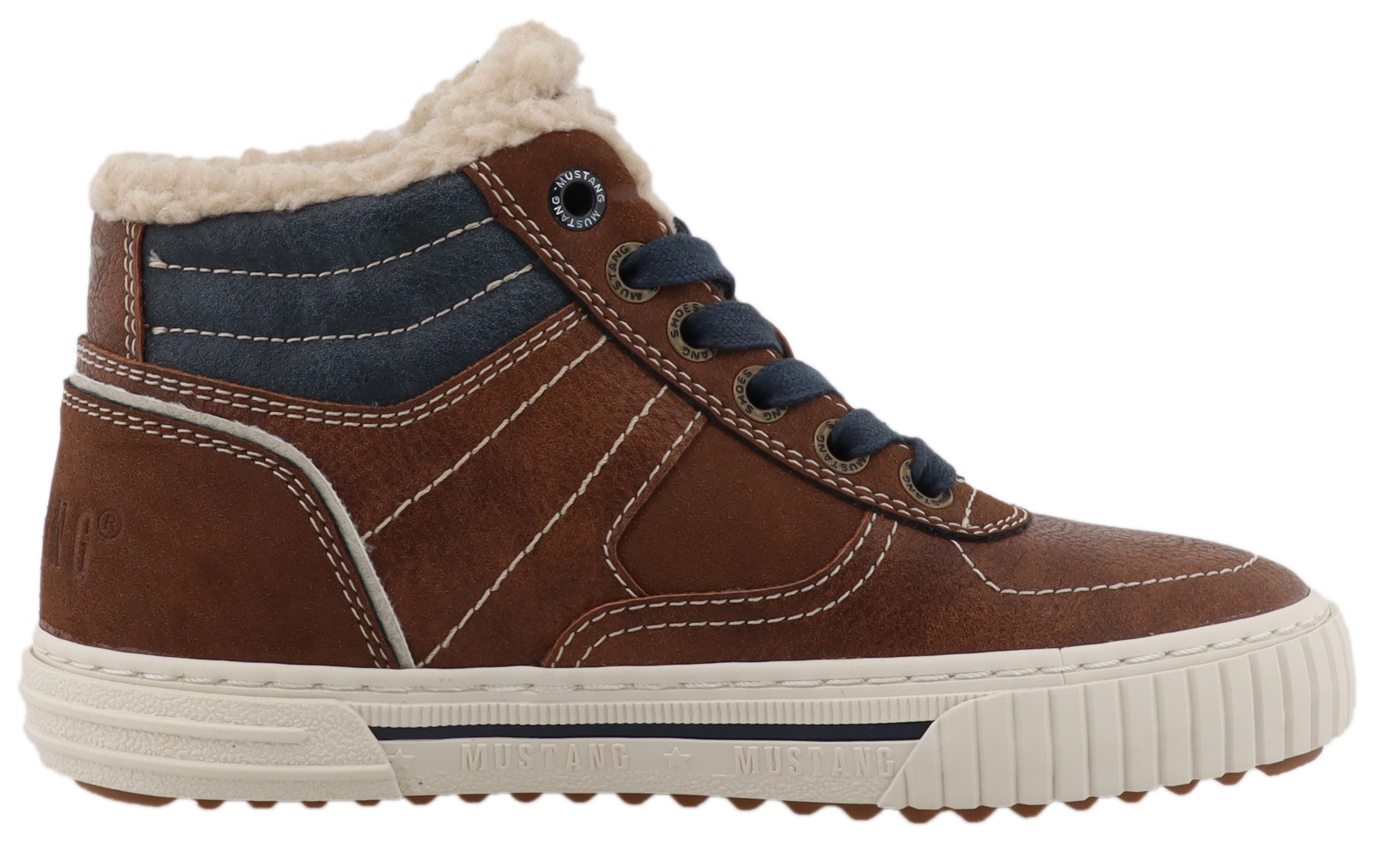 Mustang Shoes Ezio Sneaker High Top Sneaker, Schnürboots mit Reißverschluss