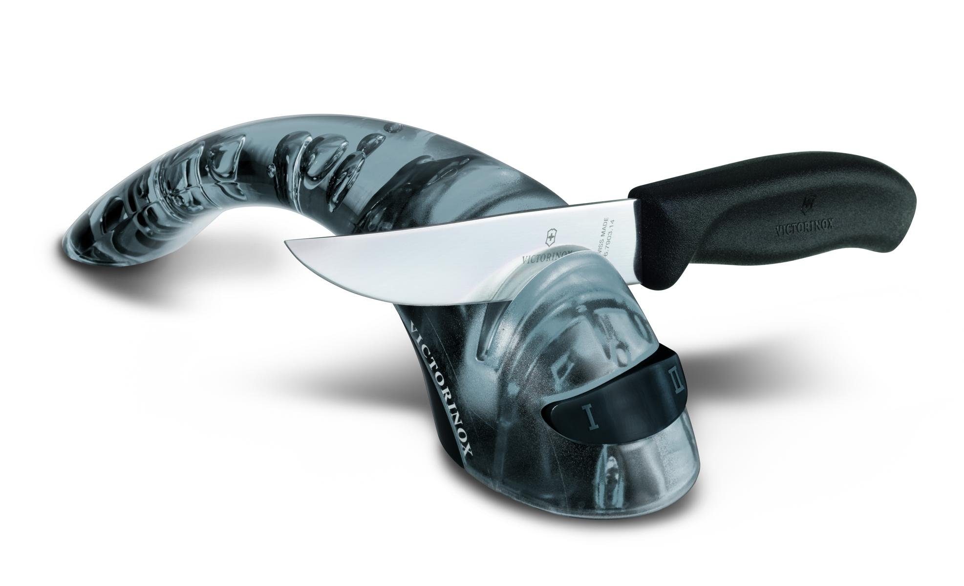 Keramikrollen, mit Victorinox Taschenmesser Messerschärfer, schwarz