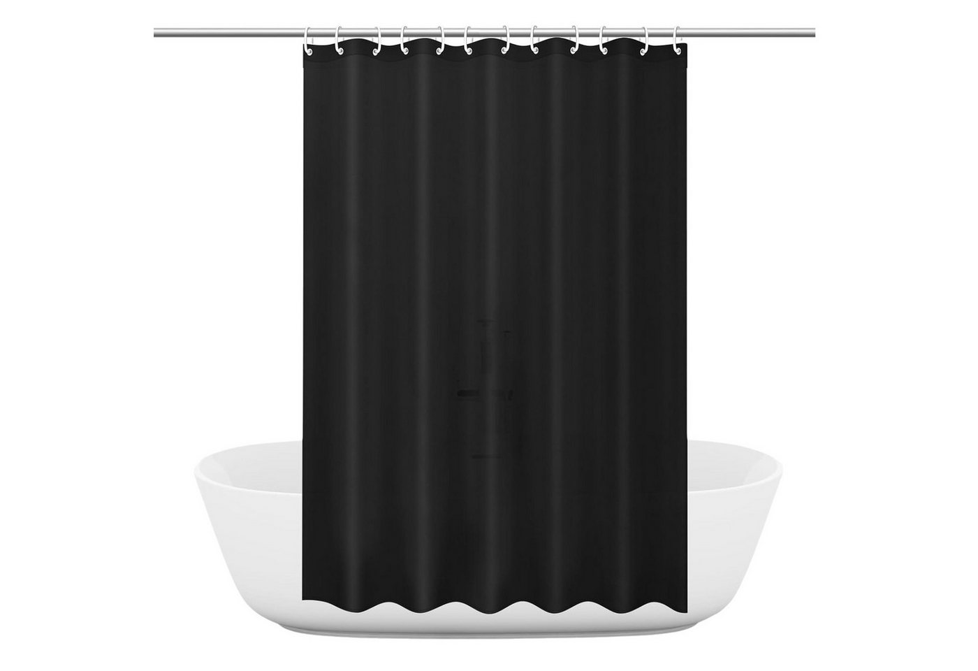 Agger Duschvorhang Anti-Schimmel Badezimmervorhang, Wasserdicht und Waschbar Breite 180 cm (1-tlg), Perfekt für Badewanne & Dusche