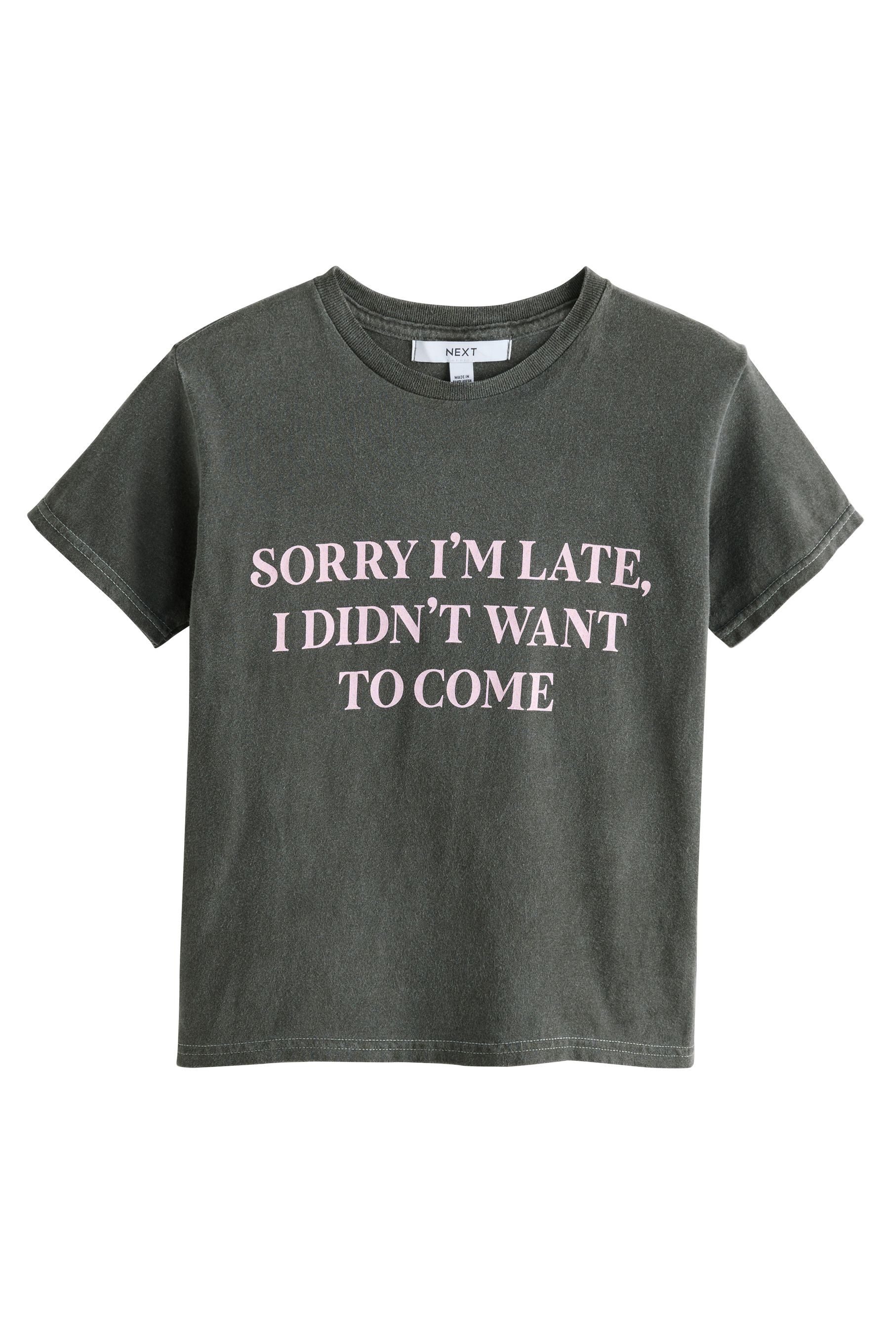 Next T-Shirt Schmaler geschnittenes T-Shirt mit Slogan, Fun (1-tlg) günstig online kaufen