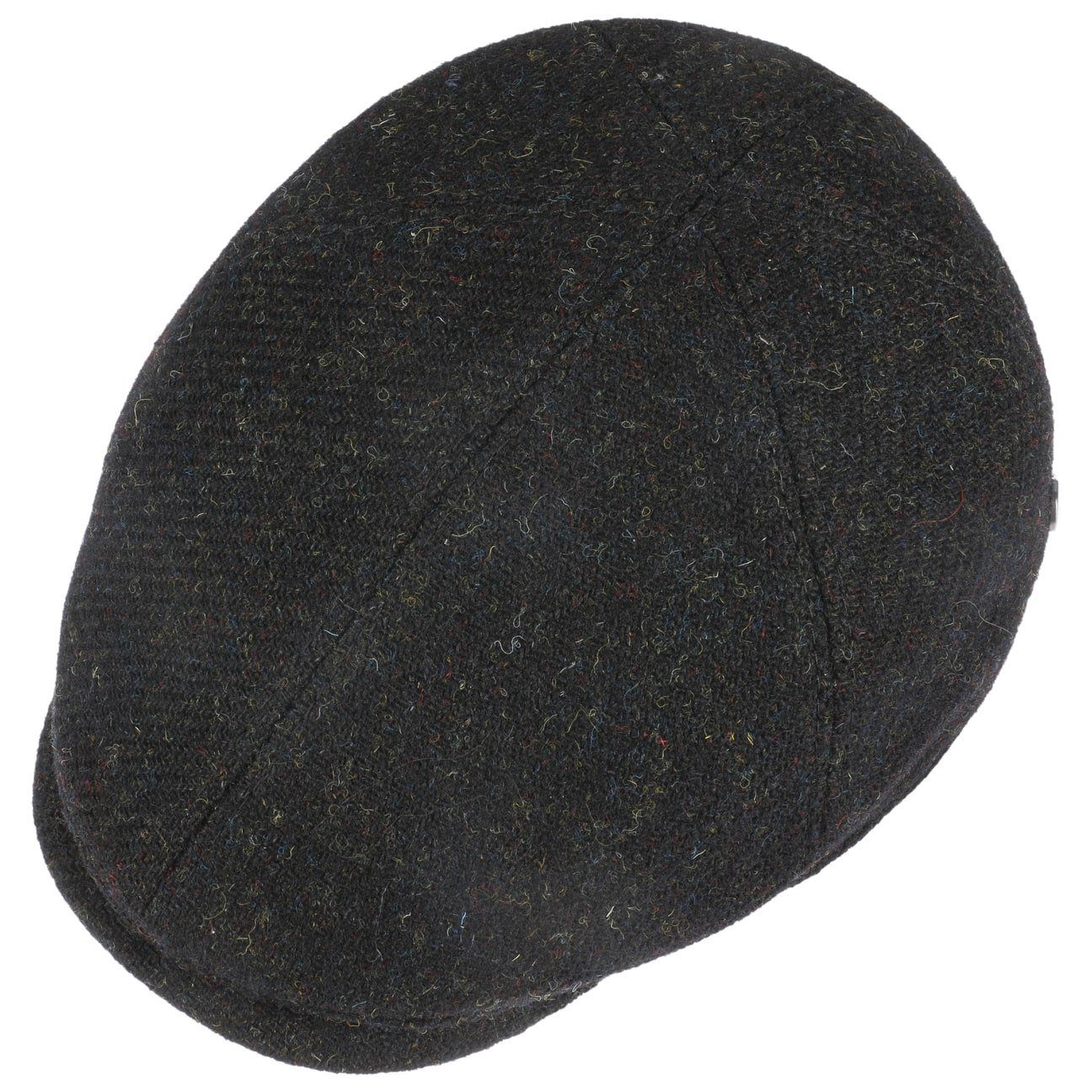 Lierys Flat Cap schwarz (1-St) mit in Schirm, Italy Schirmmütze Made