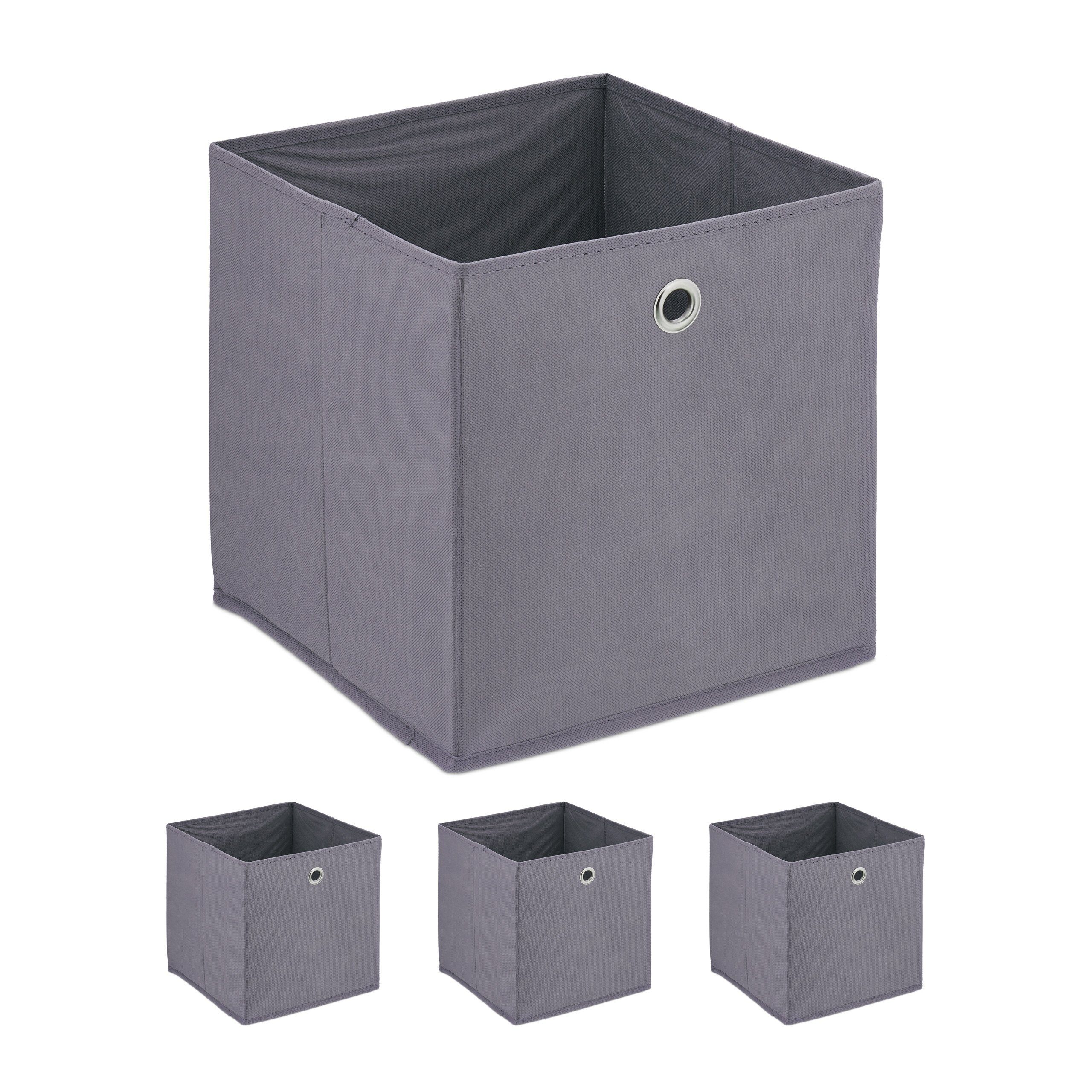 Aufbewahrungsbox Graue Aufbewahrungsbox im 4er Set