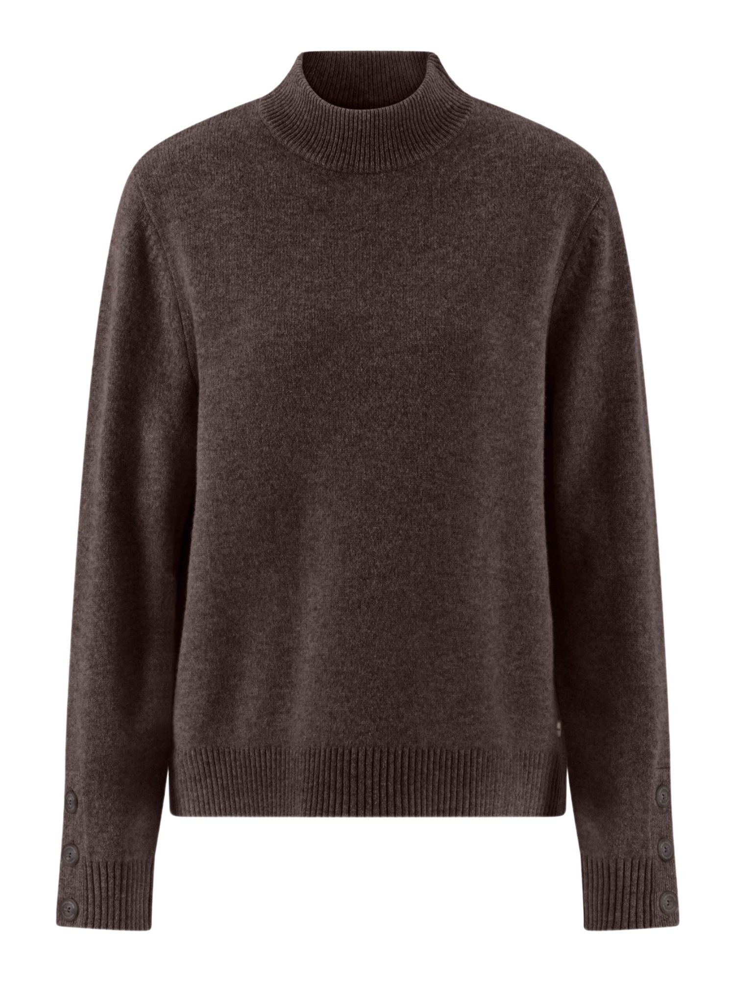 FYNCH-HATTON Strickpullover braun,Casual,Wolle,Unifarben,Stehkragen,Langarm,Casual Fit