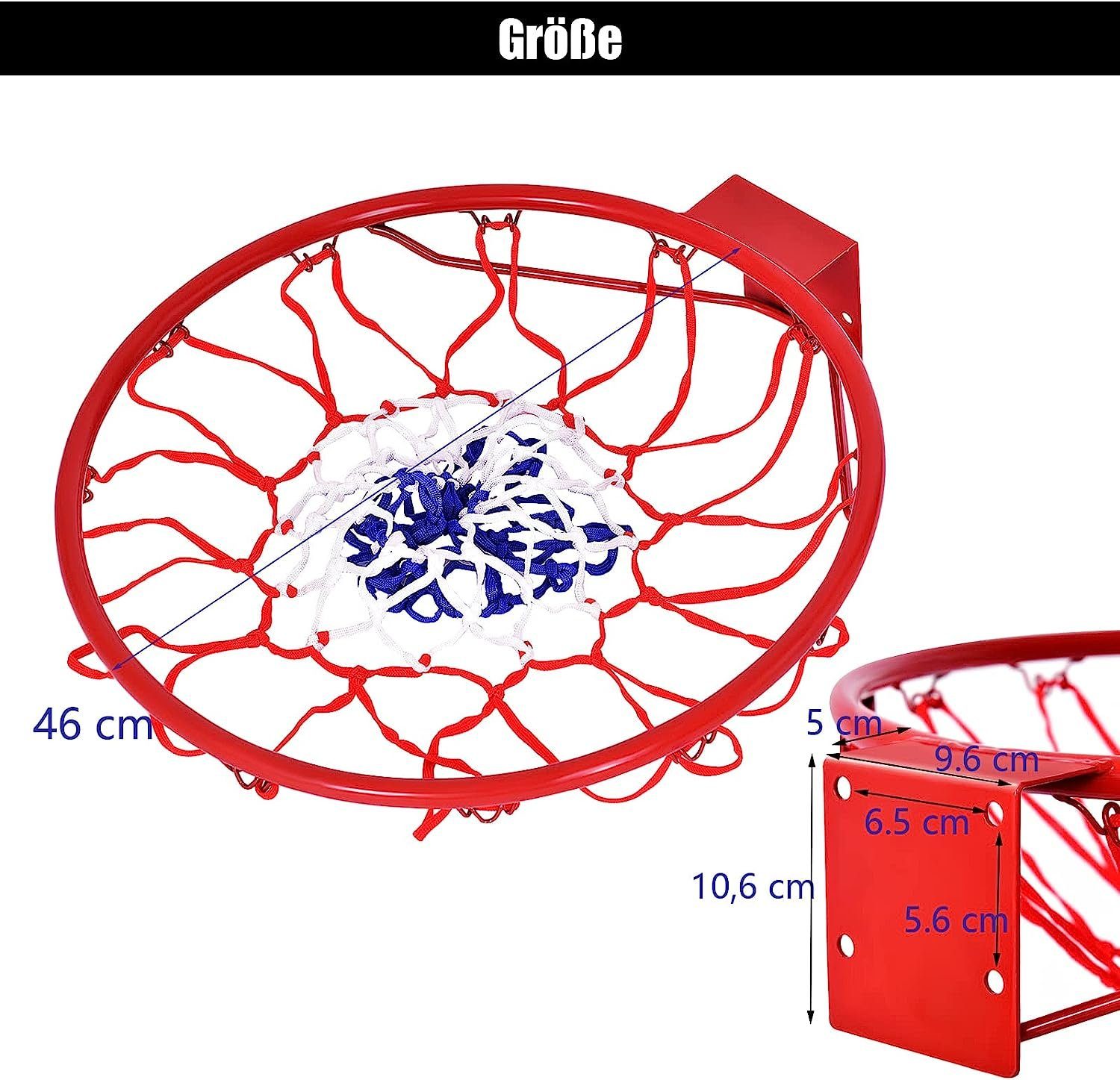 Basketballkorb cm, 46 und mit Ring KOMFOTTEU Nylonnetz, Indoor&Outdoor Ø