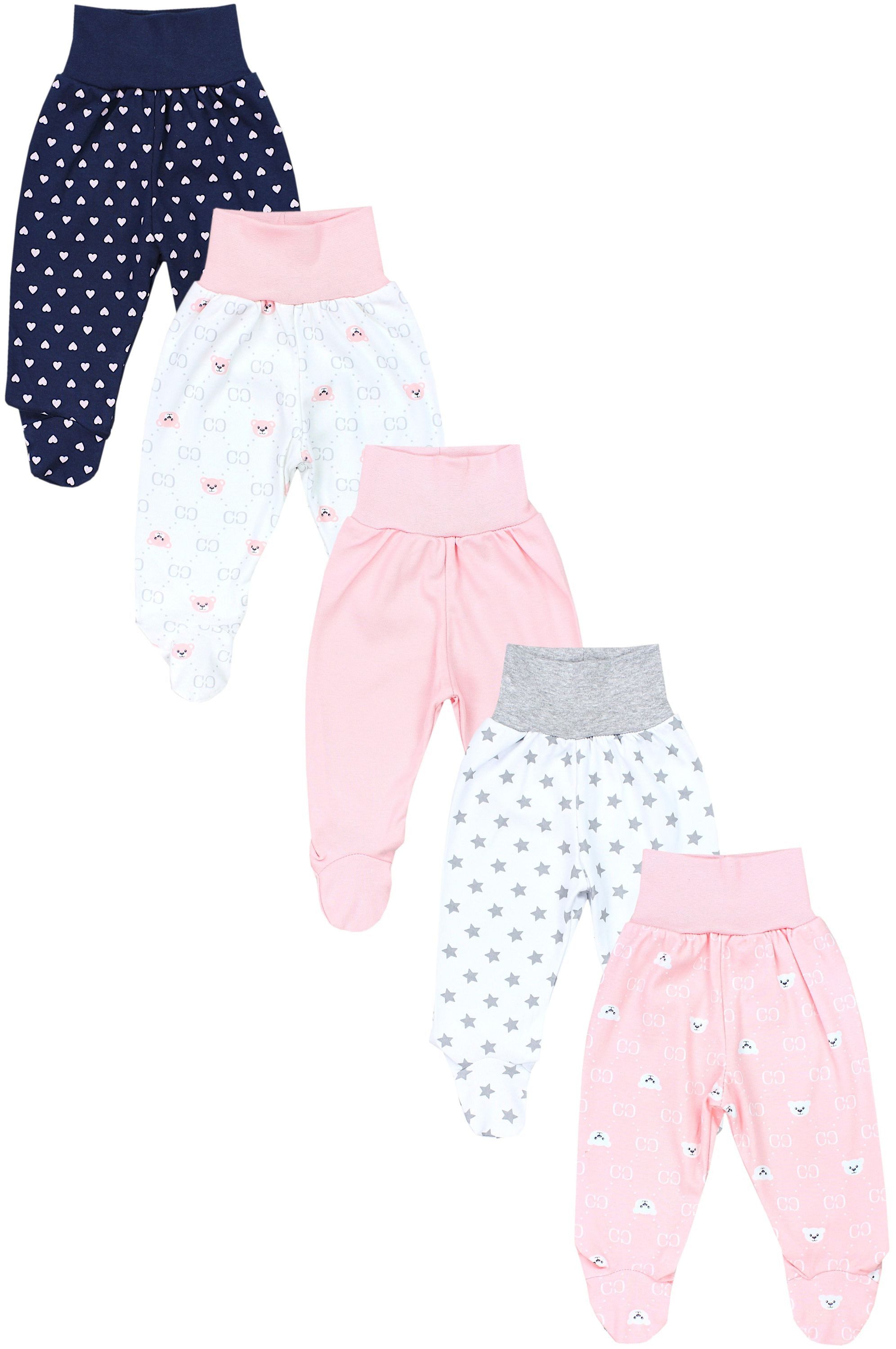 Schlupfhose TupTam Baby Unisex Hose mit Fuß Bunte 5er Pack