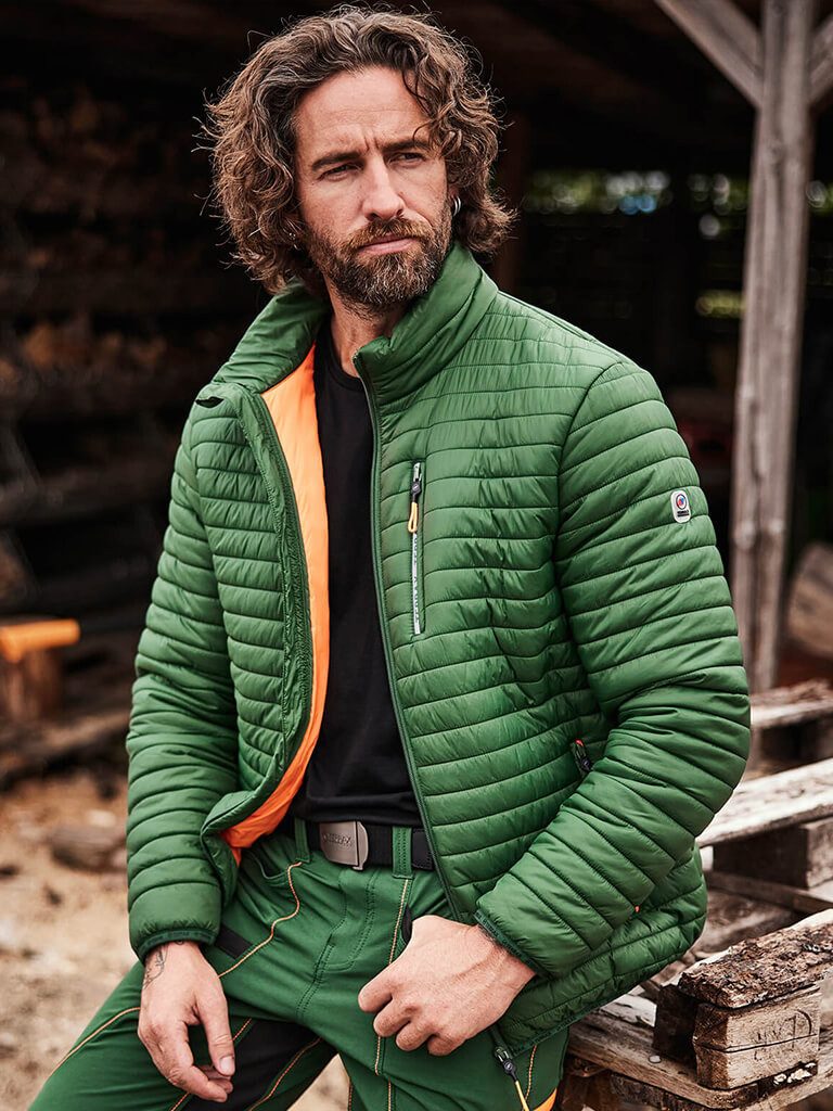 Terrax Workwear Arbeitsjacke Herren Steppjacke mit Stehkragen - Gesteppte Jacke mit Taschen