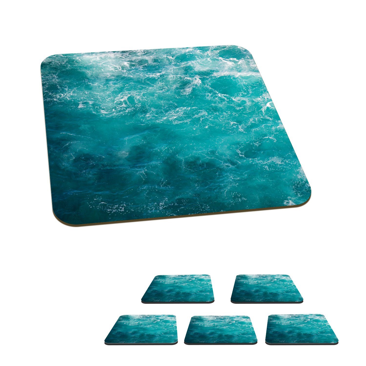 MuchoWow Glasuntersetzer Meer - Wasser - Türkis, Zubehör für Gläser, 6-tlg., Tassenuntersetzer Kork, Quadrat, Untersetzer Set Gläser, 10x10 cm. Reduzierter Preis € 24,95. Unverbindliche Preisempfehlung € 30,00, (€ 24,95 pro 1 Stk)
