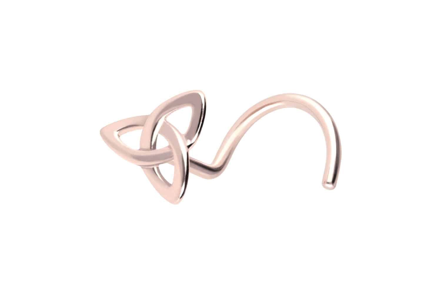 Nasenpiercing 14/18 Karat Gold Nasenstecker Spirale TRISKELE