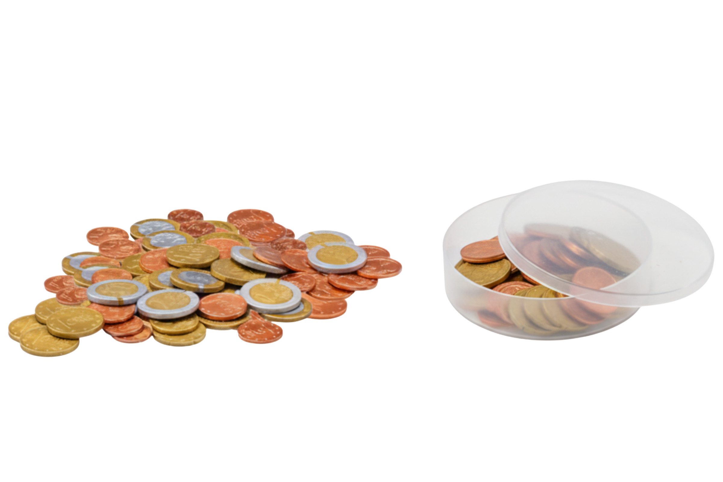 Wissner® aktiv lernen Lernspielzeug Spielgeld Münzen kleiner Satz (50 Münzen) (50-St), RE-Plastic®