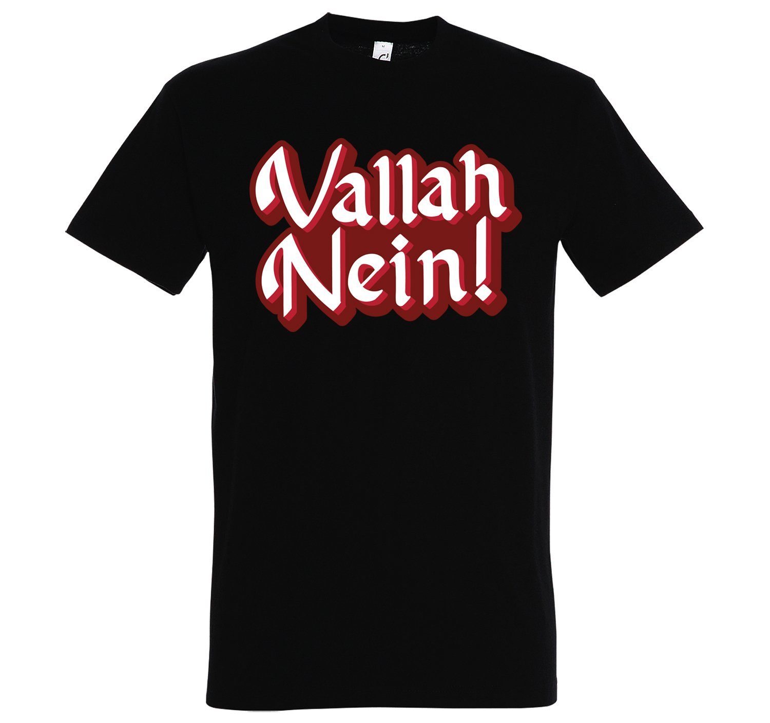 Youth Designz T-Shirt "Vallah Nein" Herren T-Shirt mit lustigem Spruch Schwarz