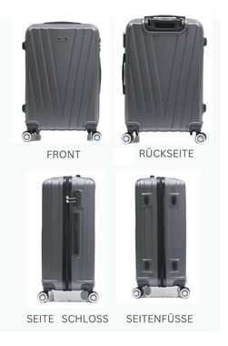 Cheffinger Koffer 3 tlg Hartschale Trolley Set Kofferset Handgepäck ABS-06
