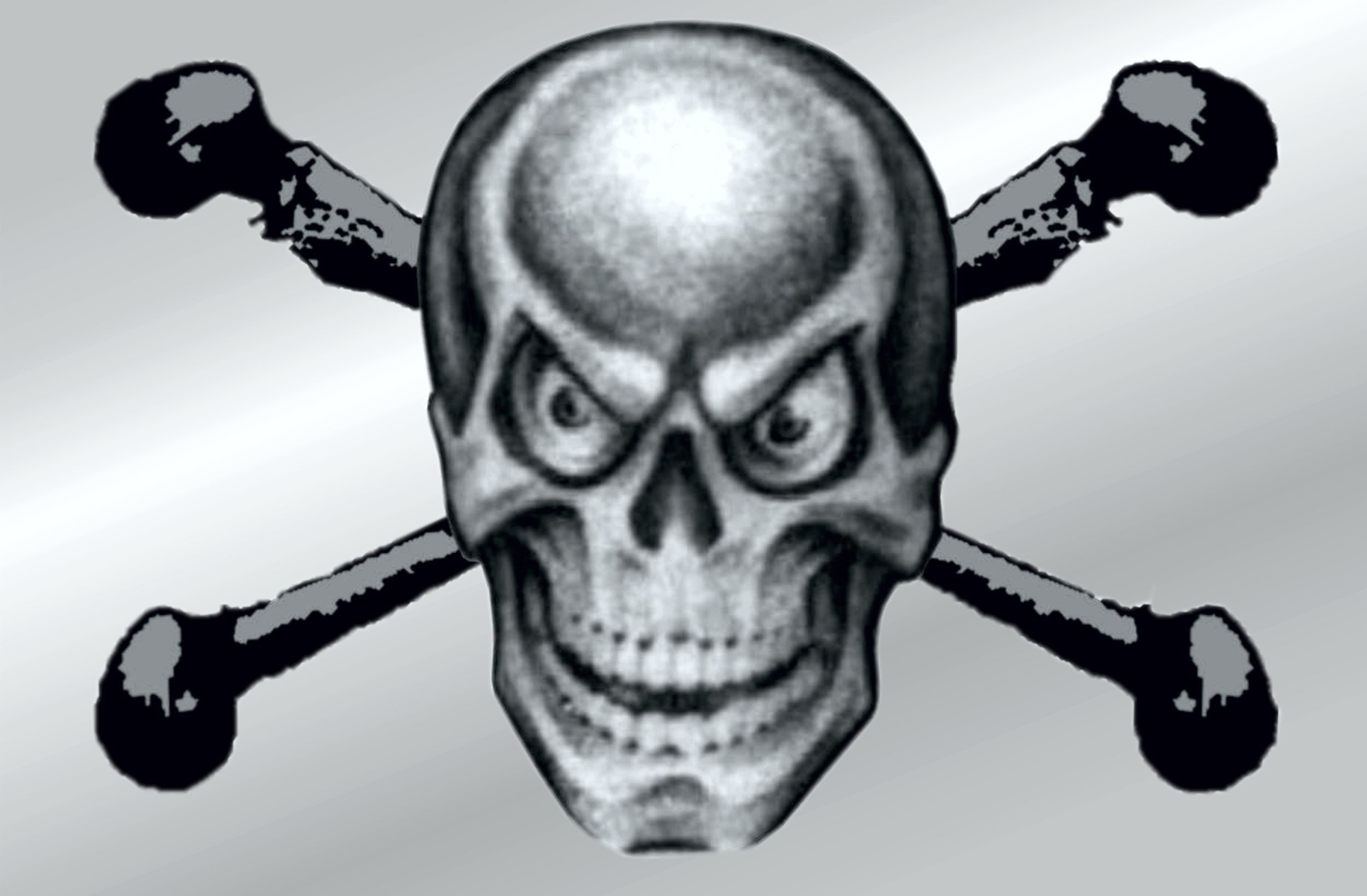 Hermann Schütz Aufkleber Aufkleber Totenkopf 70 x 105 mm reflektierend